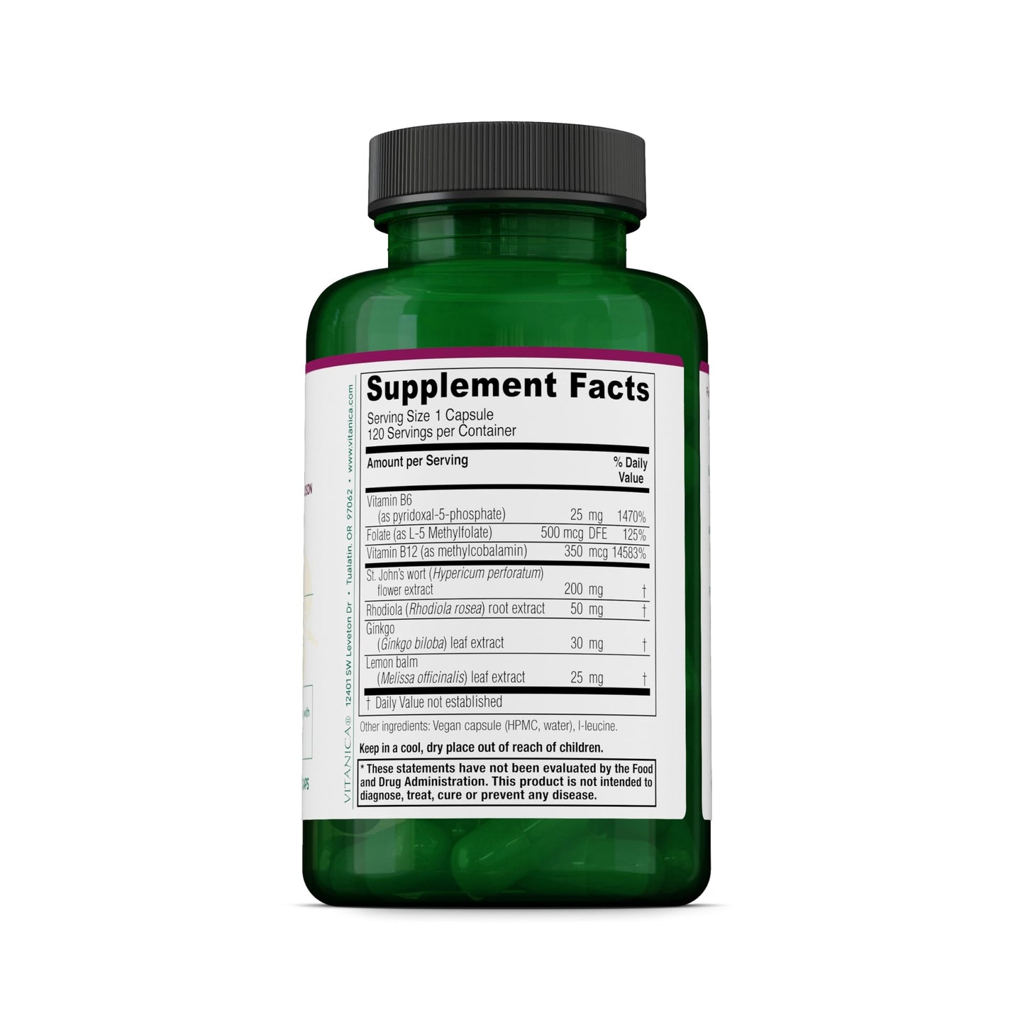 Vitanica Uplift Mood and Emotional Support Capsule 120 Count