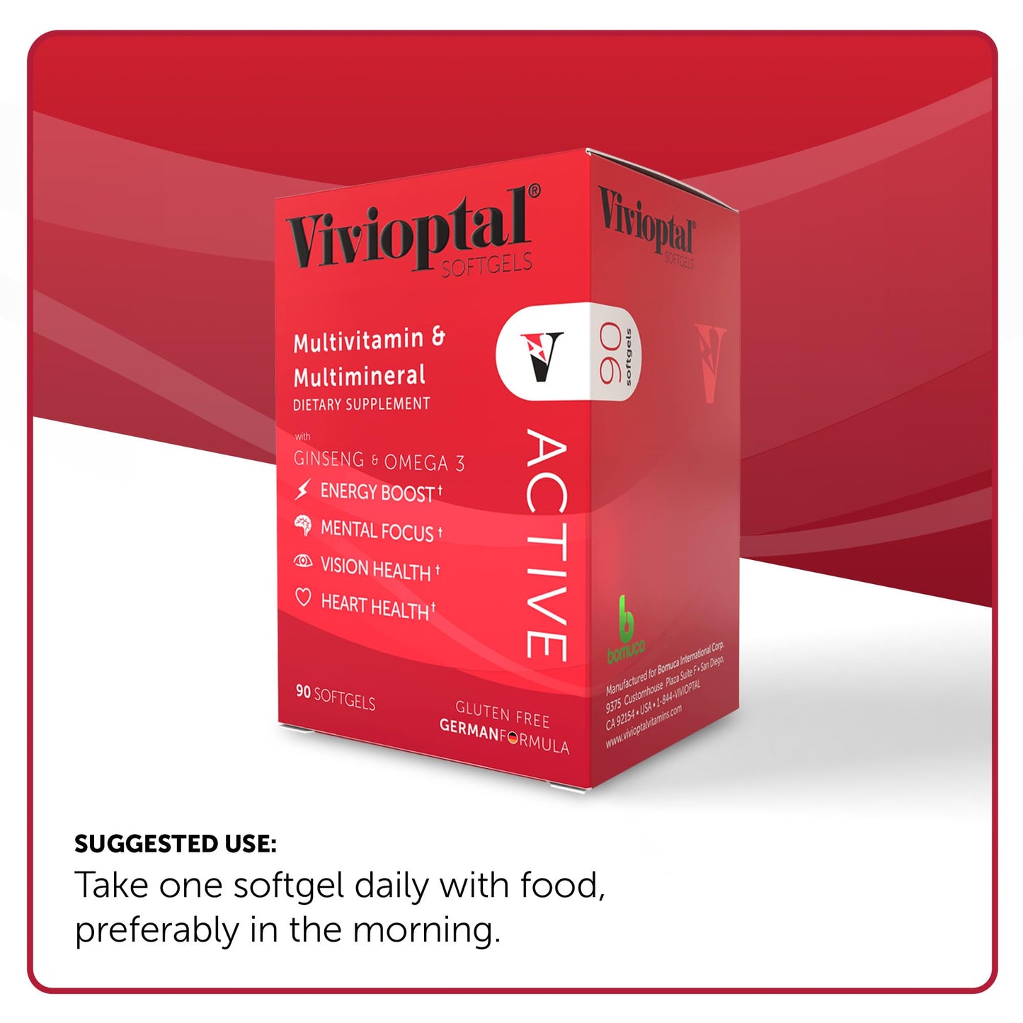 Vivioptal Vitamins Active Softgels 90 Count
