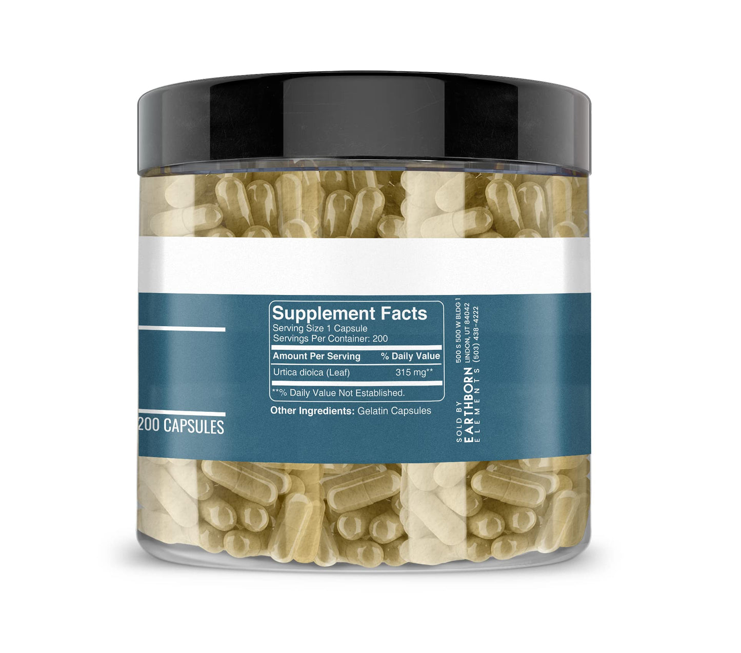Earthborn Elements Stinging Nettle Leaf Capsules 200 Count