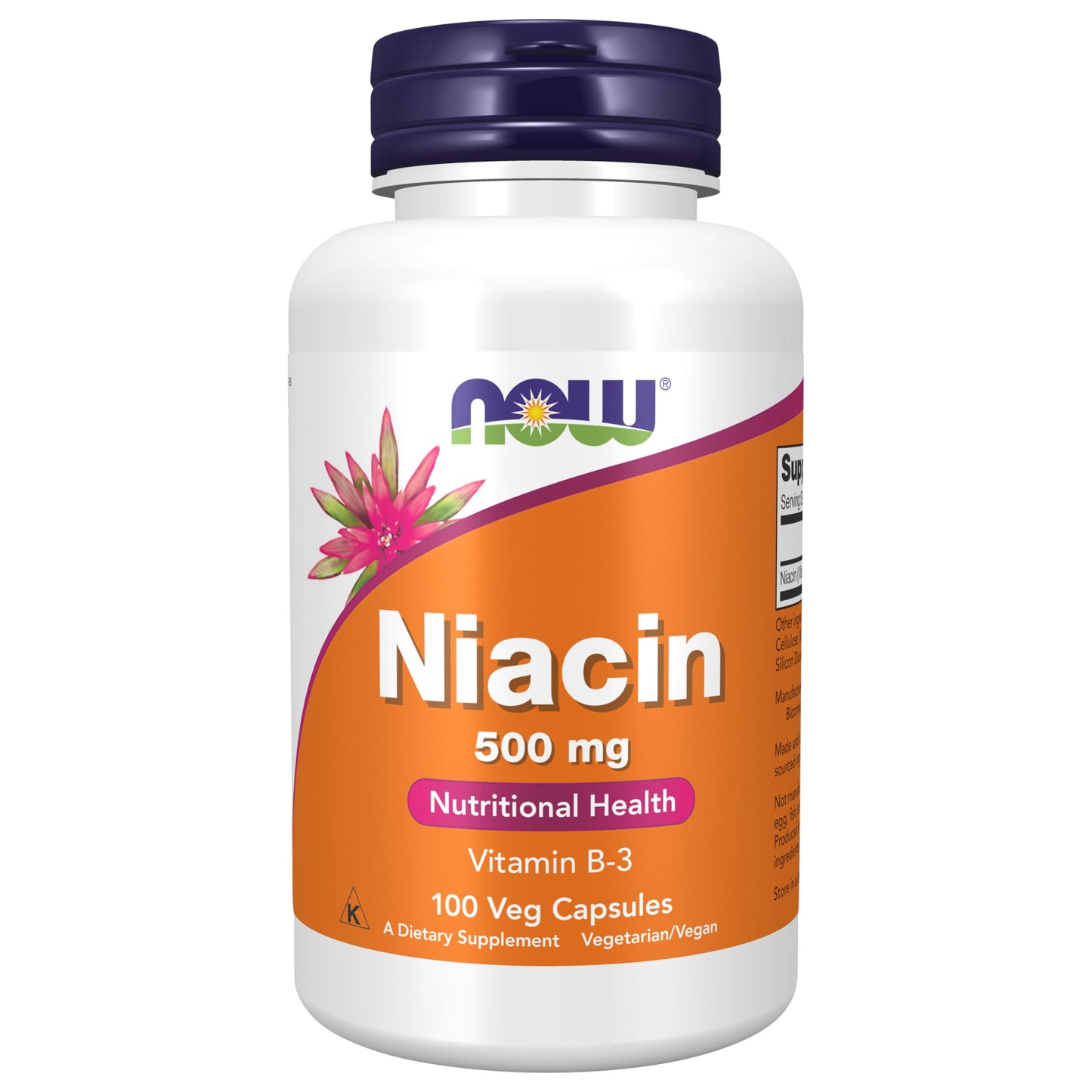 NOW Foods Niacin (Vitamin B-3) 500 mg Capsules, 100 Count