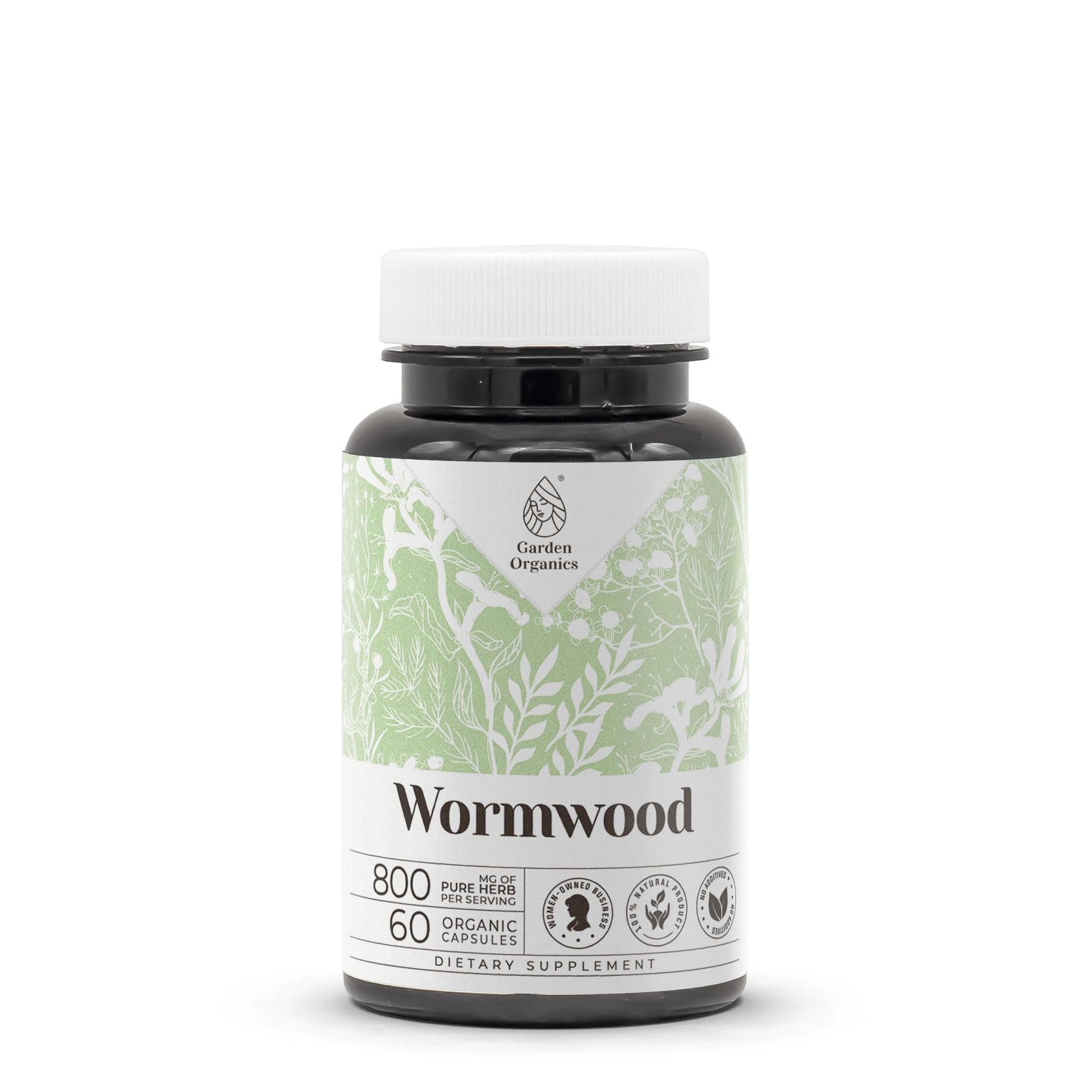 Garden Organics Wormwood Capsules, 60 Count