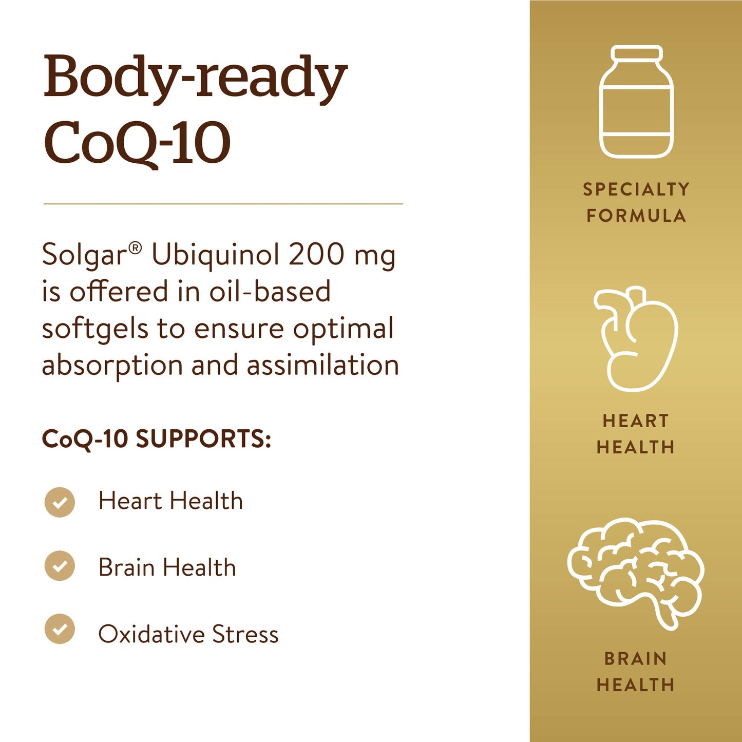 Solgar Ubiquinol 100 mg Softgels 50 Count