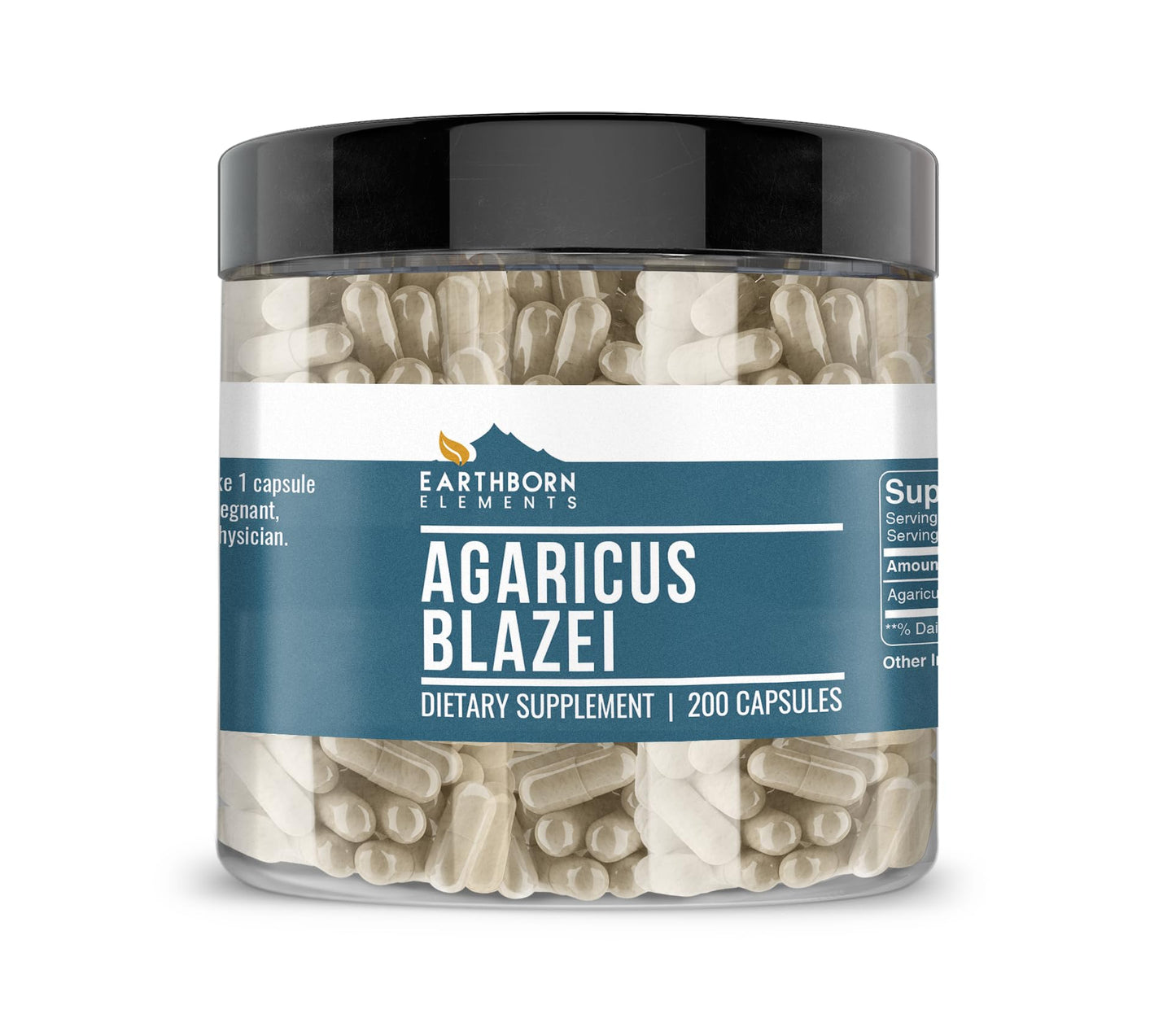 Earthborn Elements Agaricus Blazei Capsules 200 Count