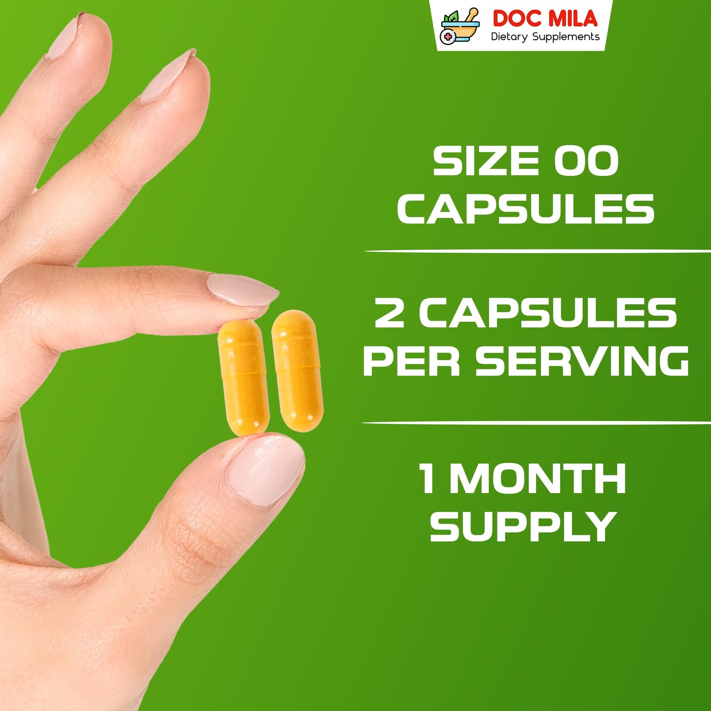 Doc Mila Vitamin B2 Riboflavin 400mg Capsule, 60 Count