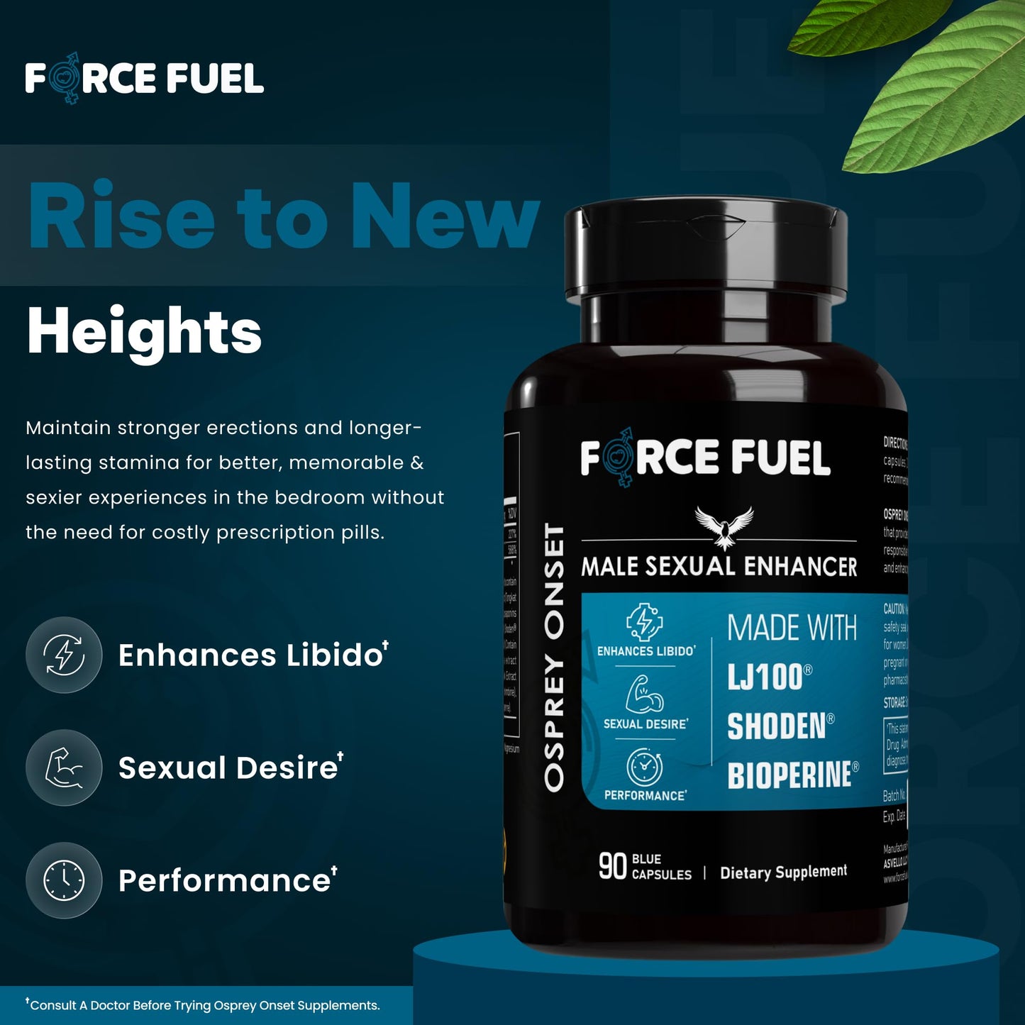 FORCE FUEL Sex Pills for Men Capsule 90 Count