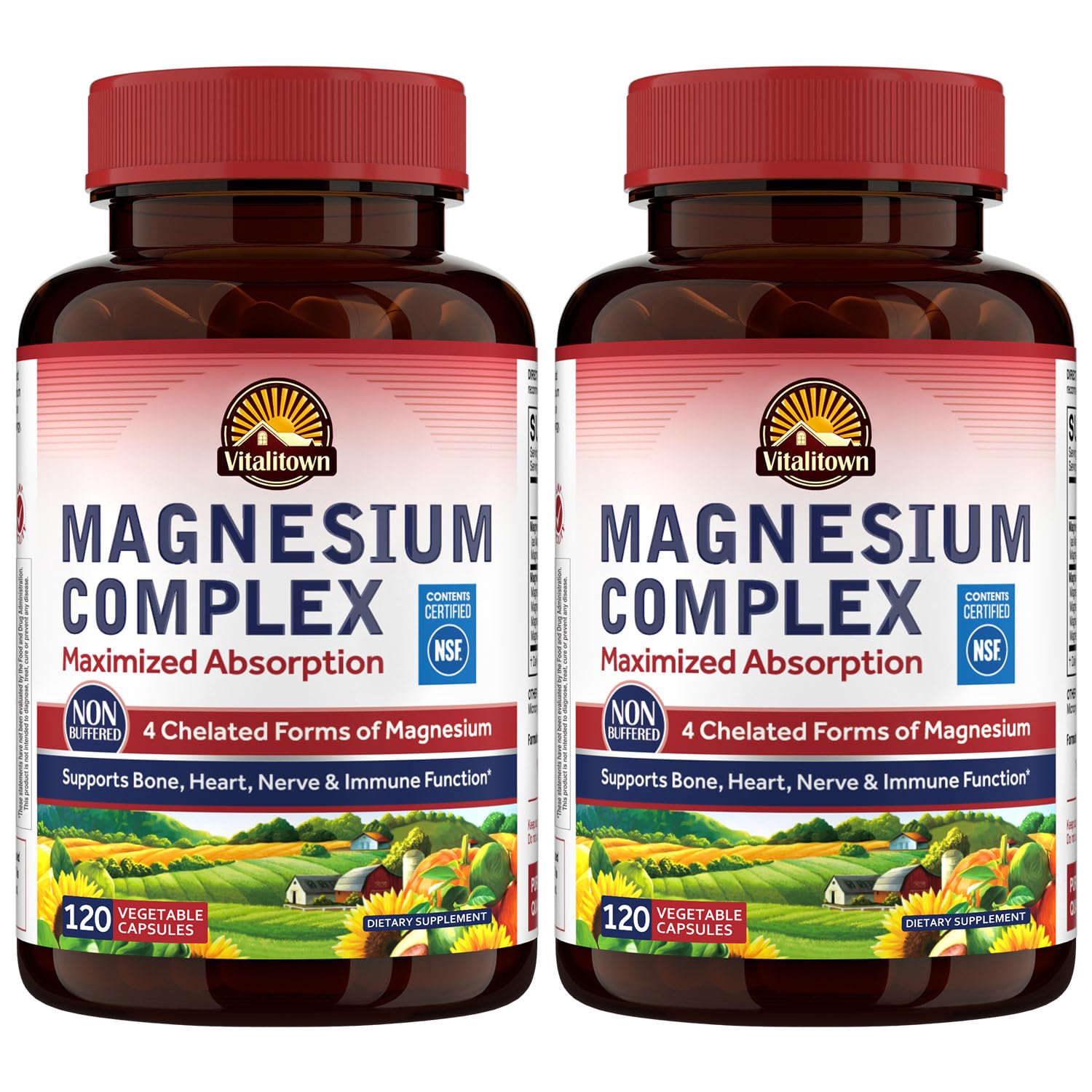 Vitalitown Magnesium Complex Supplement 500mg Capsule, 240 Capsules