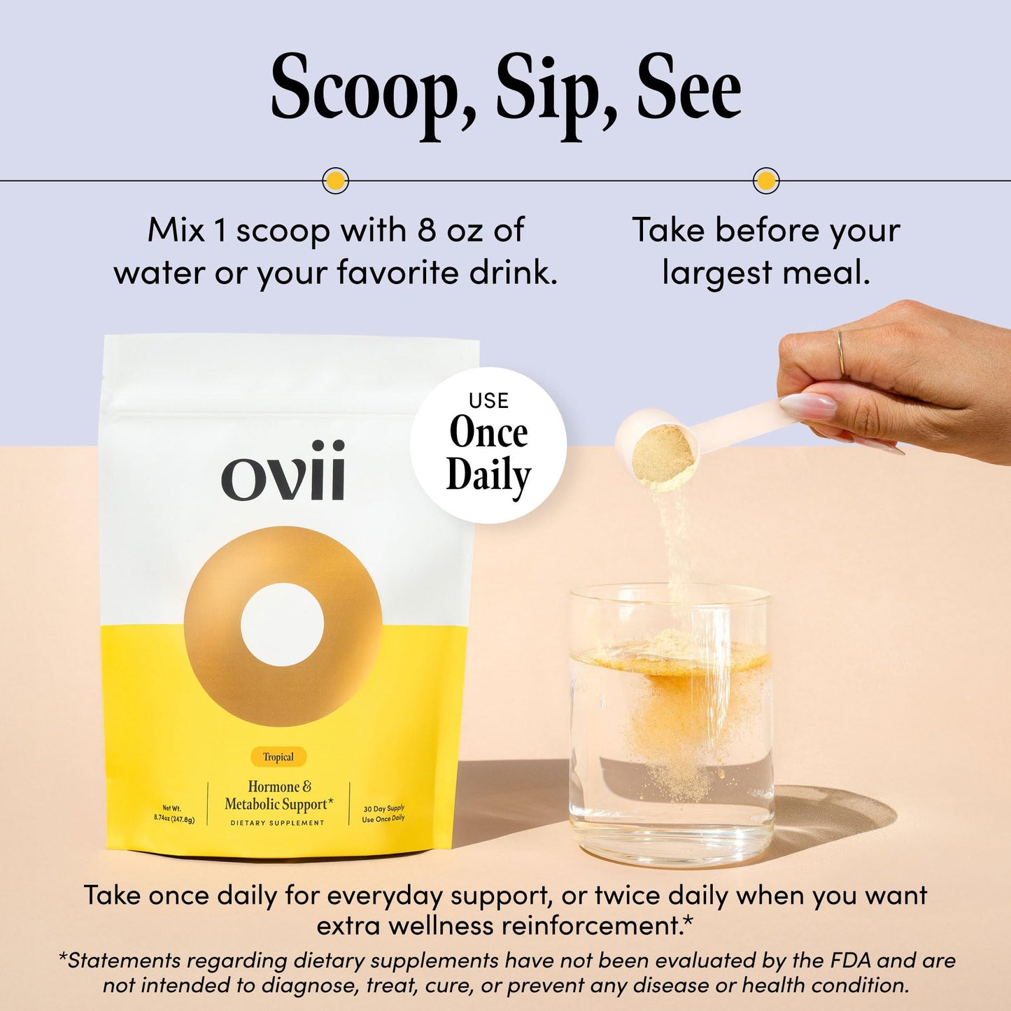 Ovii Metabolic Support for Women Reducose White Mulberry with Myo-Inositol & D-Chiro Inositol 40:1 Blend Daily Wellness, Metabolic Balance & Appetite Control Supplement, Powder, 7.4 Ounces