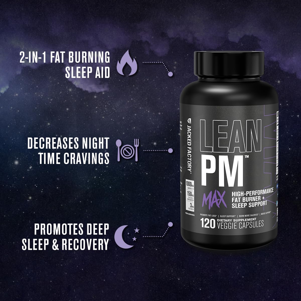 Jacked Factory Lean PM Max Capsule 120 Count