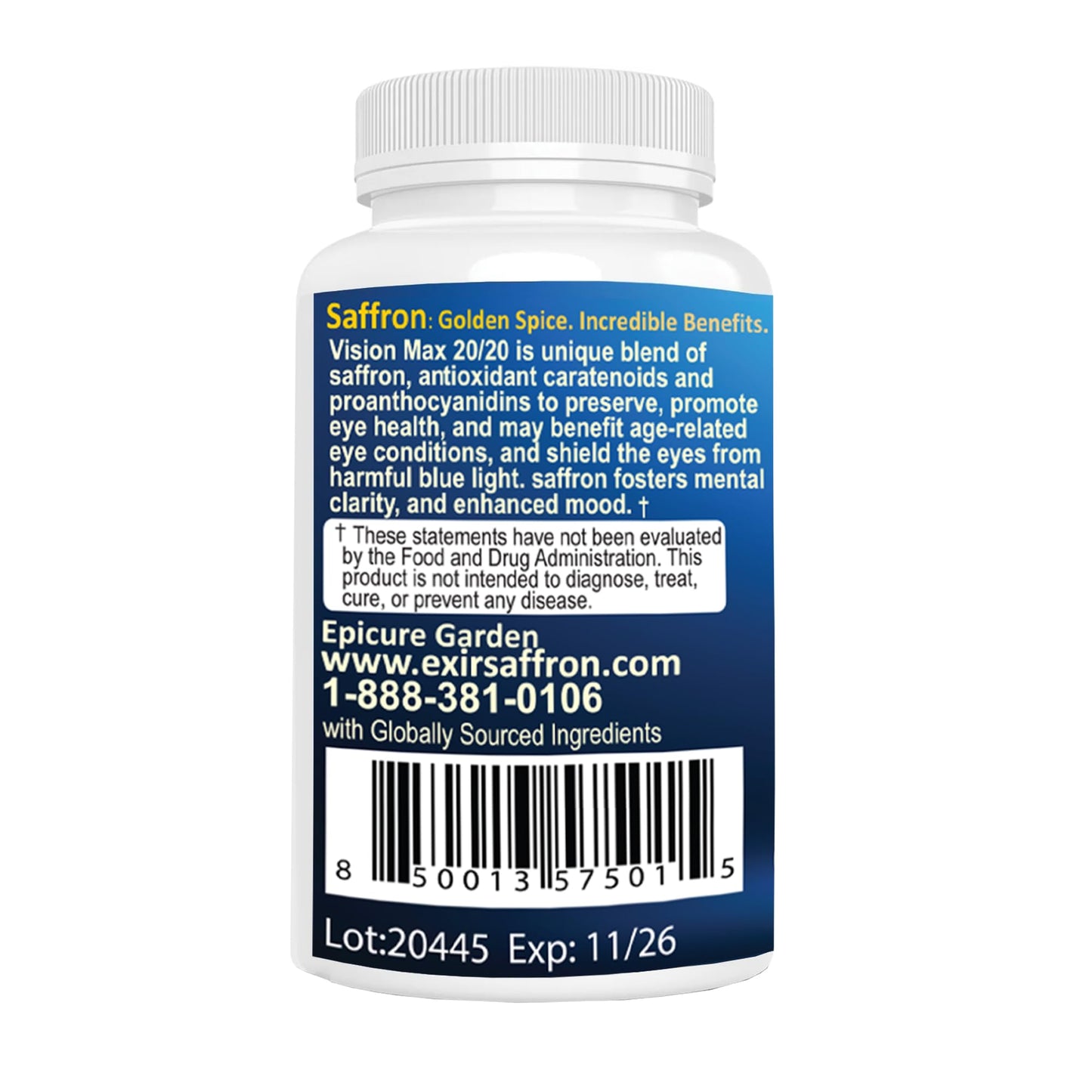 EXIR Eye Supplement Capsule 60 Count