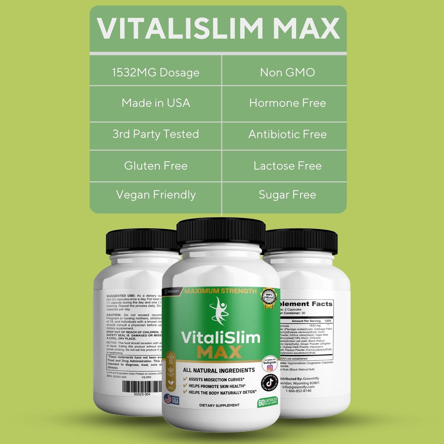 GREENVIFY Ever Joint MAX Support Supplement, 60 Capsules