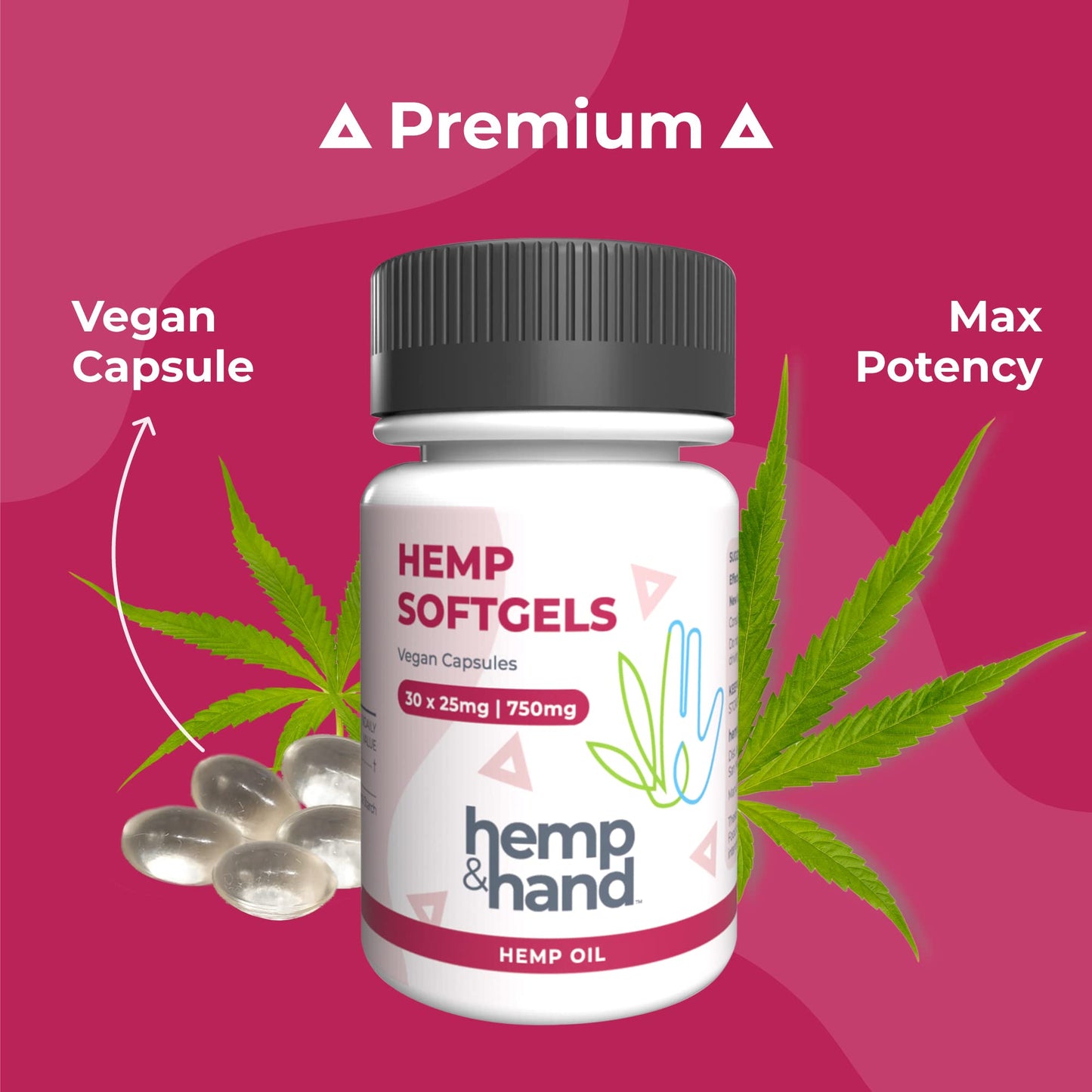 Hemp & Hand Hemp Softgels 750mg, 30 Count