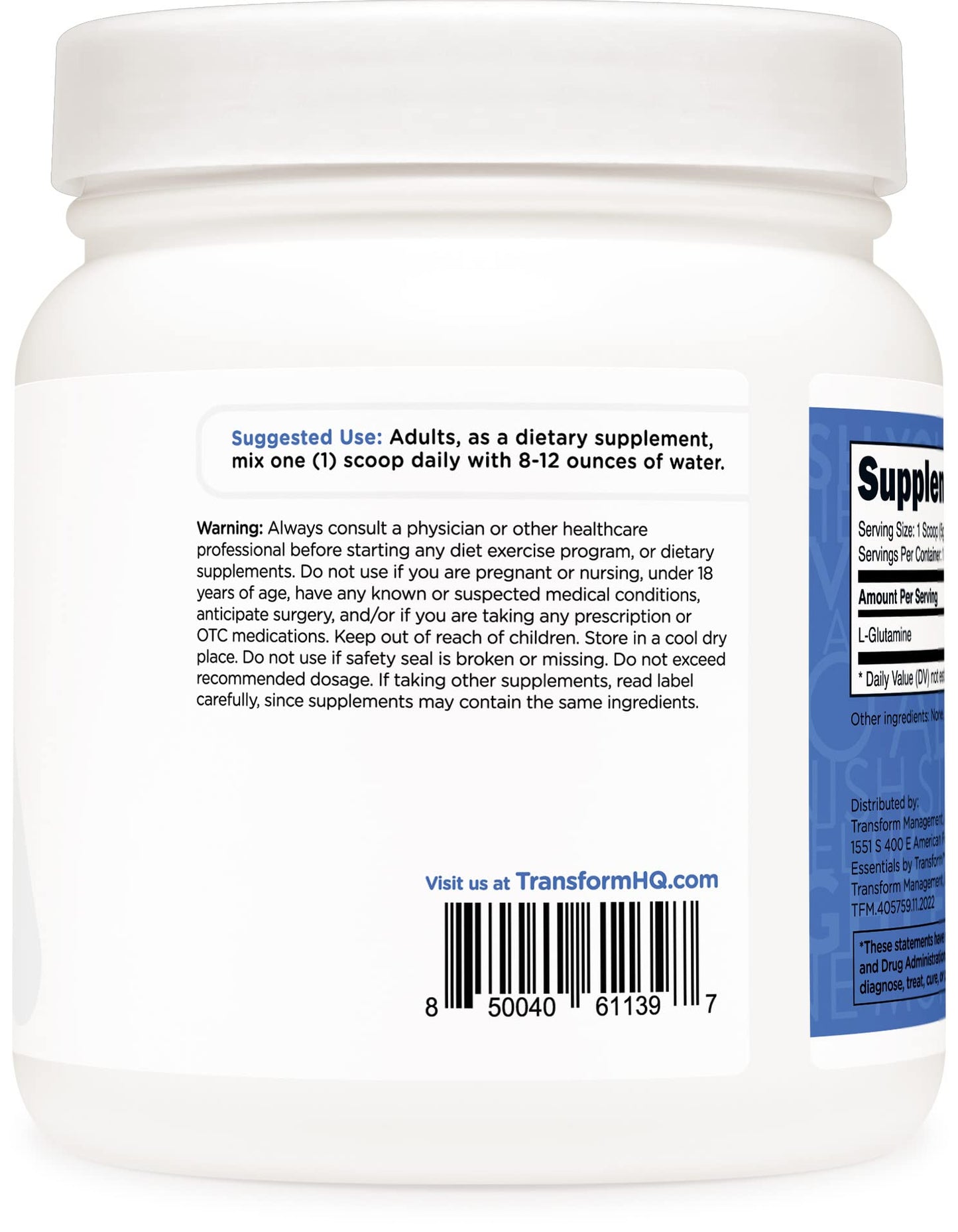 TransformHQ L-Glutamine Powder 17.6