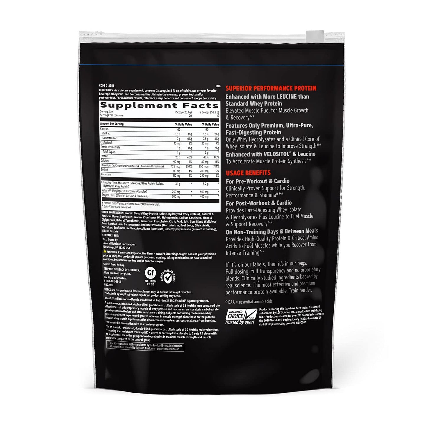 GNC AMP Wheybolic Clinically Proven Protein Powder, 10 Servings