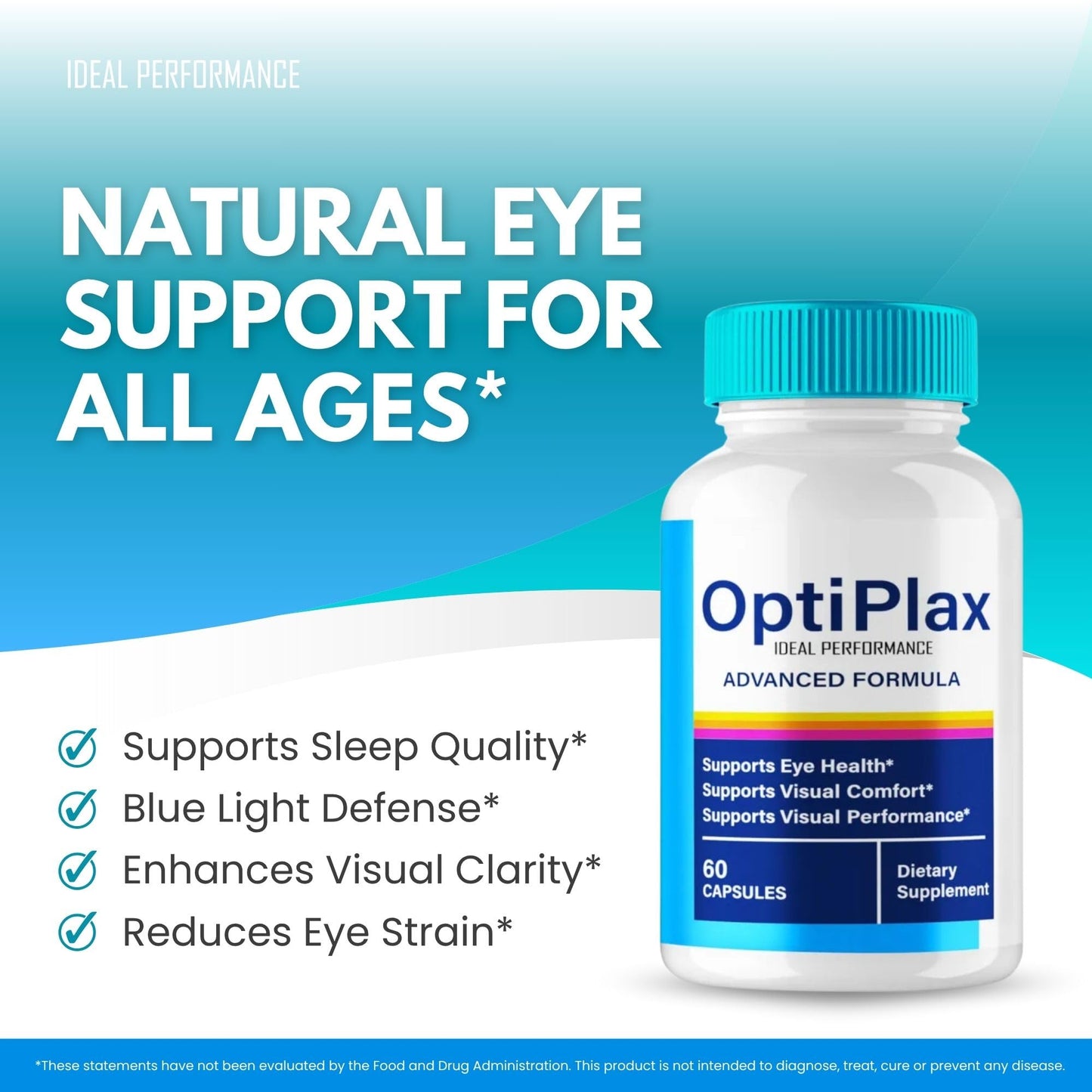 IDEAL PERFORMANCE OptiPlax Vision Support Capsules, 120 Capsules