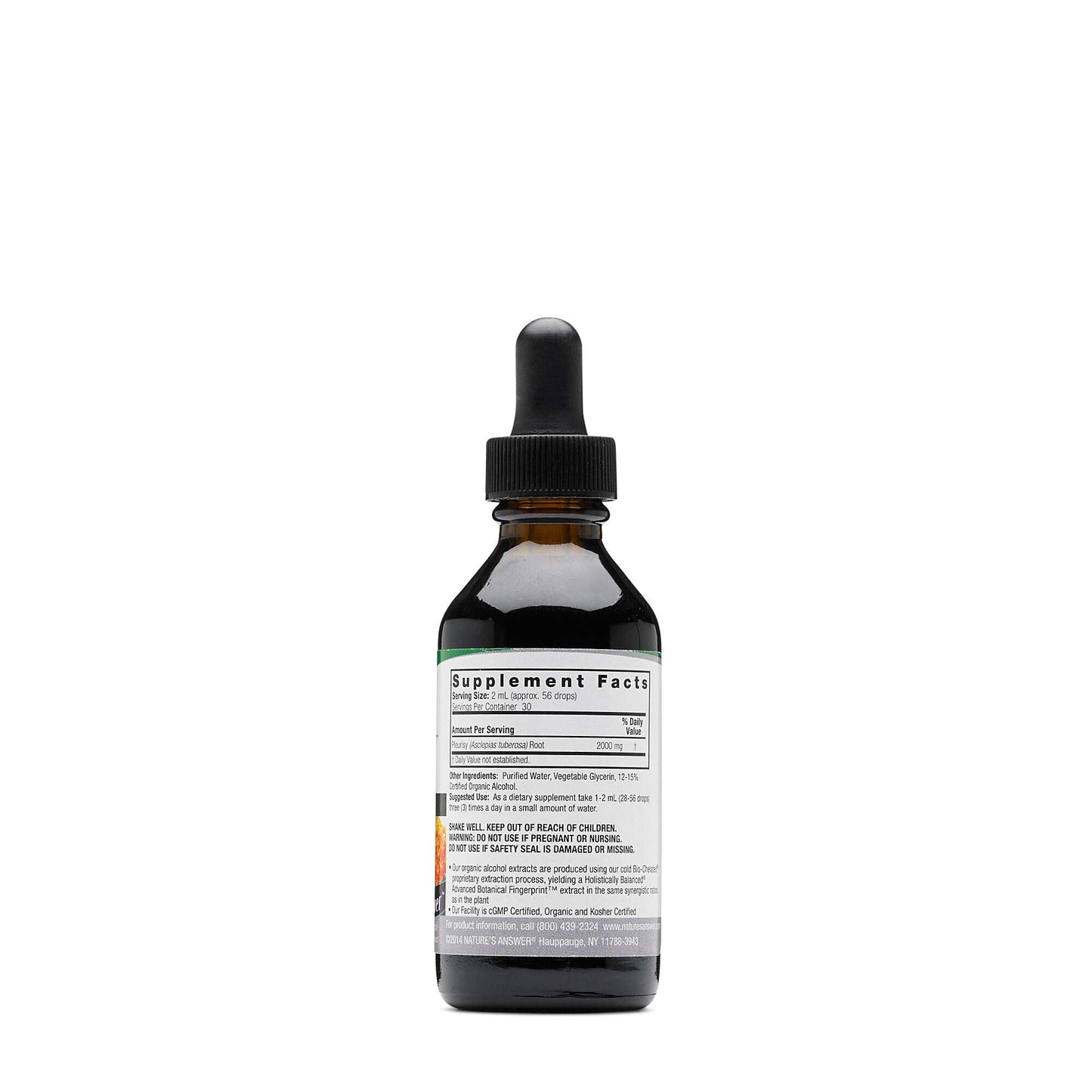 Nature's Answer Pleurisy Root with Organic Alcohol Capsules, Tablets, 2 Fl Oz