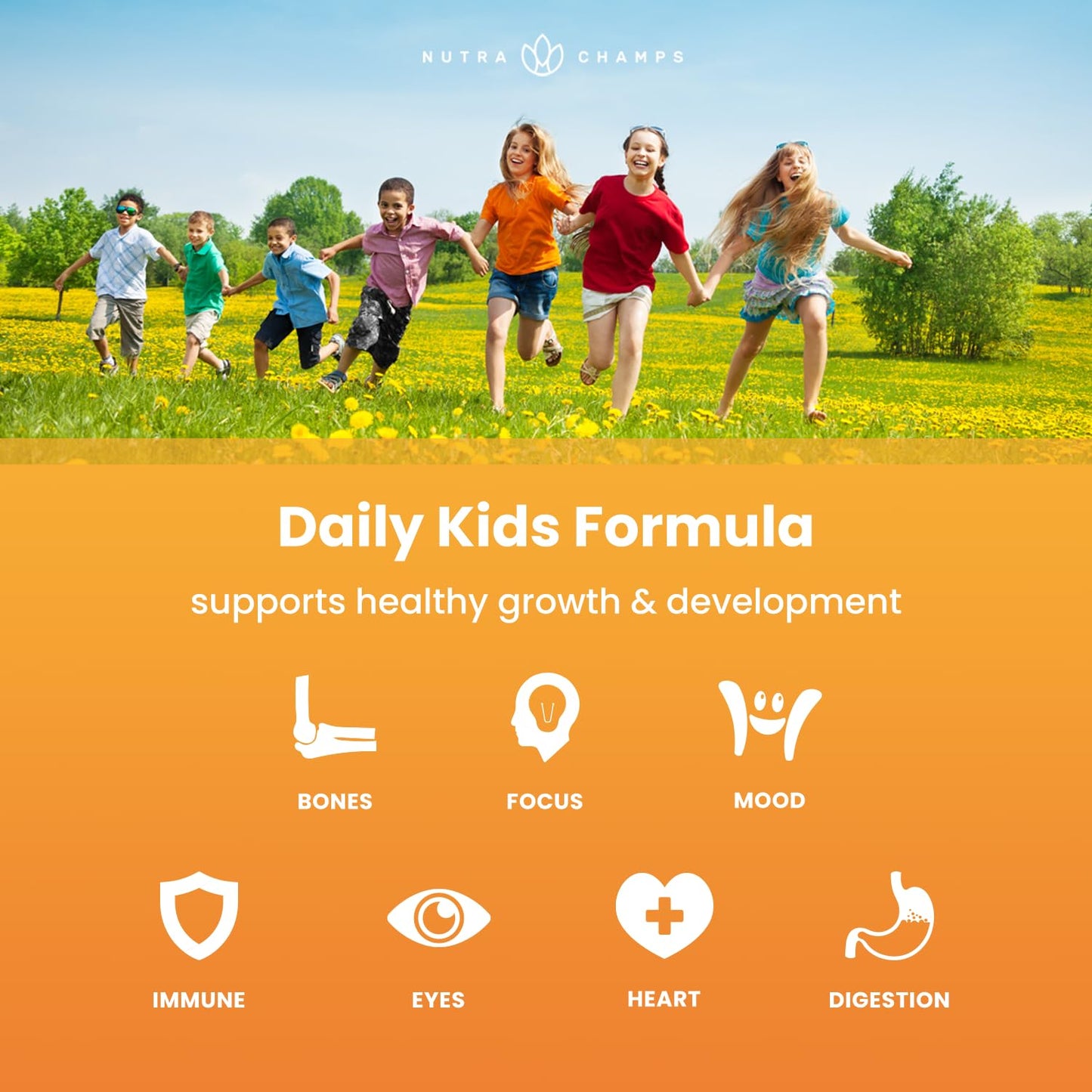 NutraChamps Kids Multivitamin Gummies 120 Count