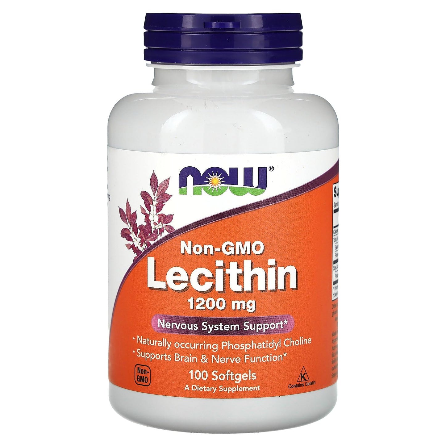 NOW Foods Lecithin 1200mg Soft-gels, 100 Softgels