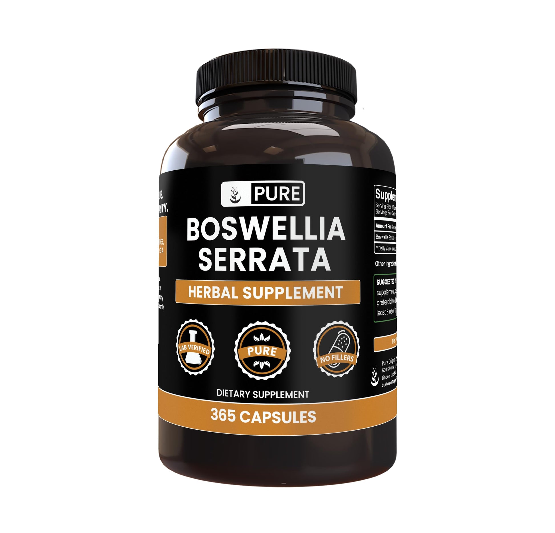 PURE ORIGINAL INGREDIENTS Boswellia Serrata Capsules, 365 Count