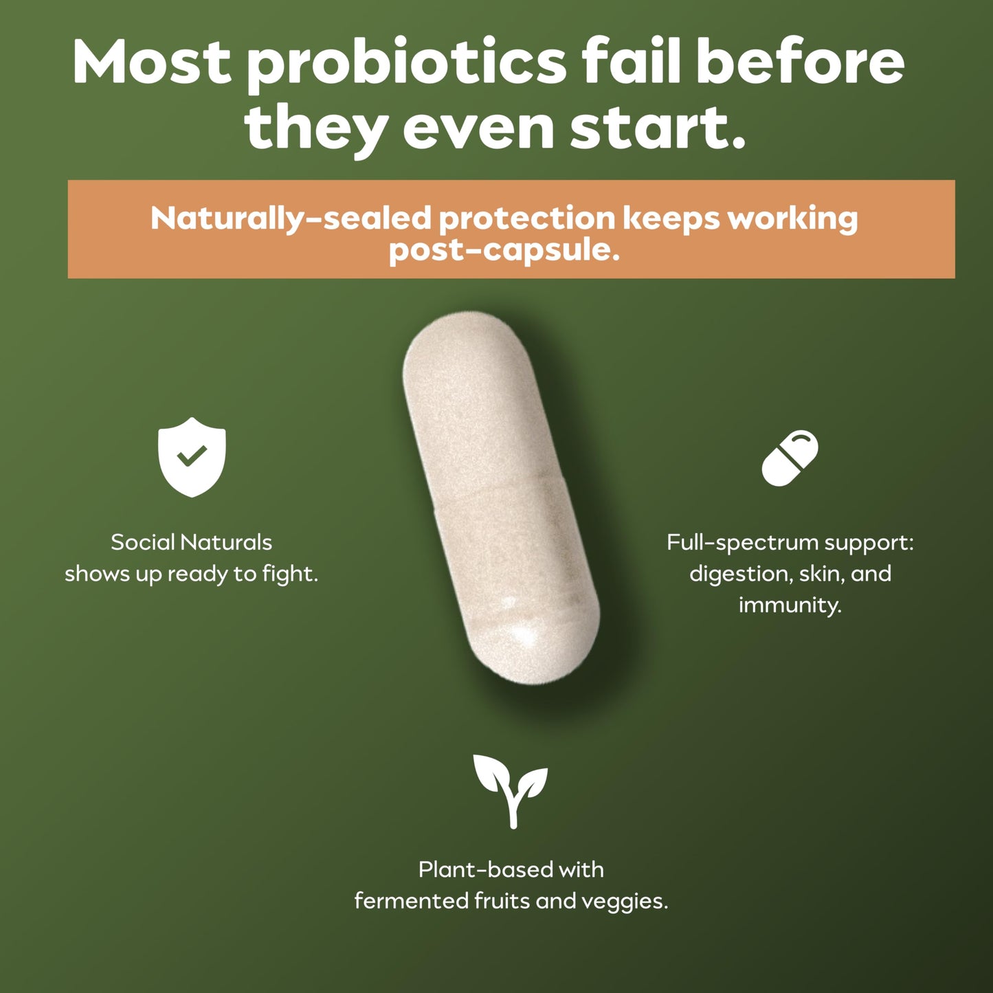 Social Naturals Daily Probiotic Capsule, 30 Count