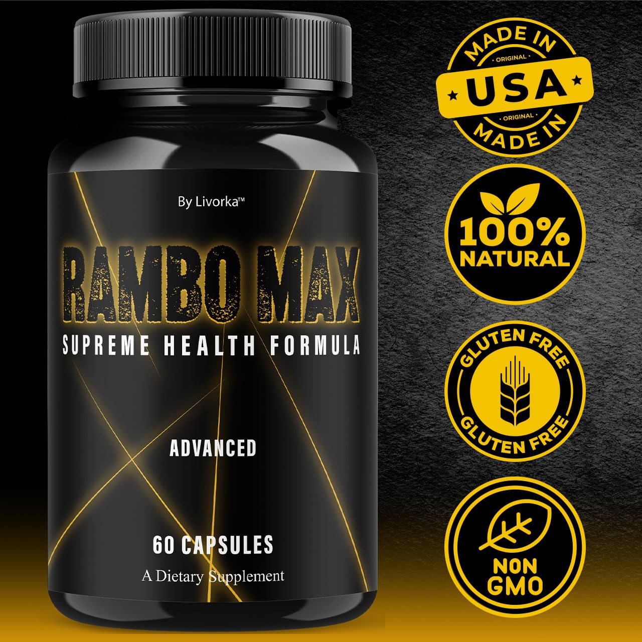 LIVORKA Rambo Max Capsules, 60 Count