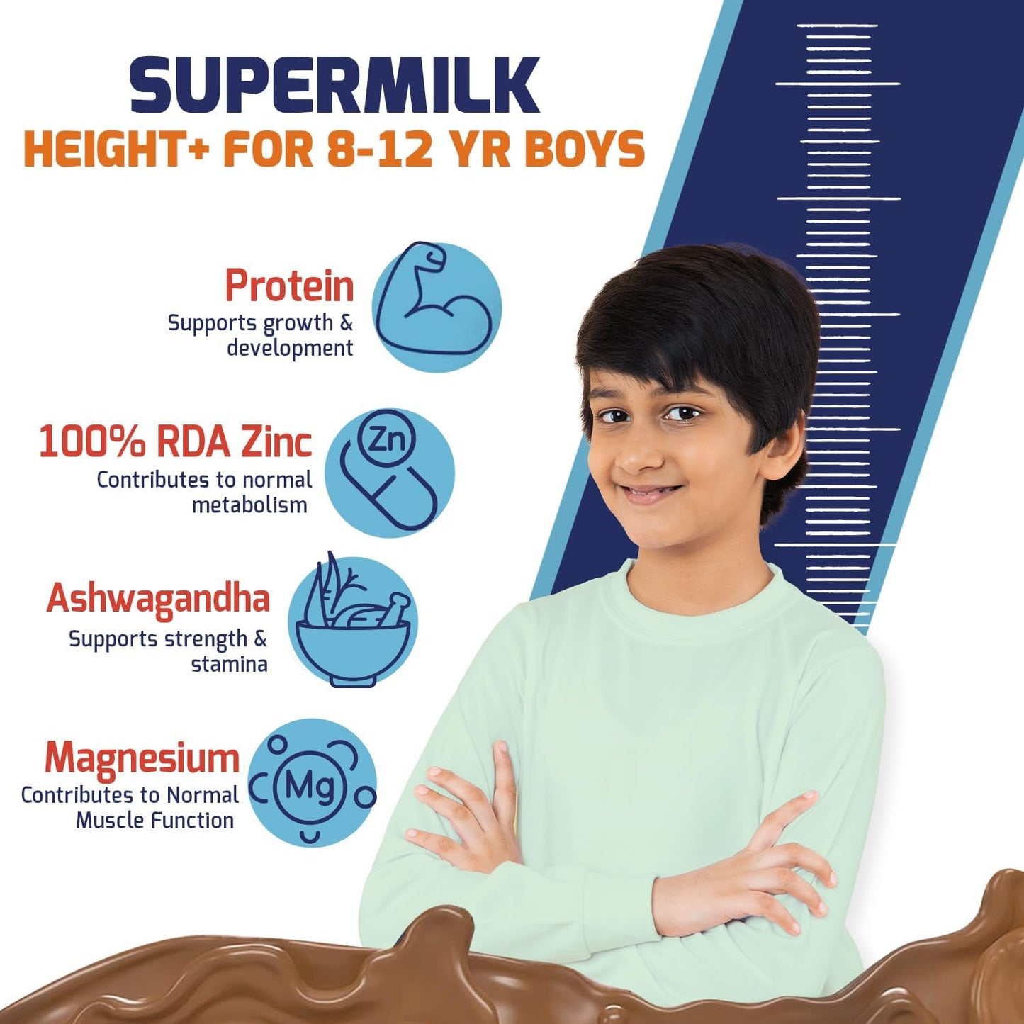 Generic ATS Supermilk Height+ for 8-12Y Boys Powder 14.1 oz