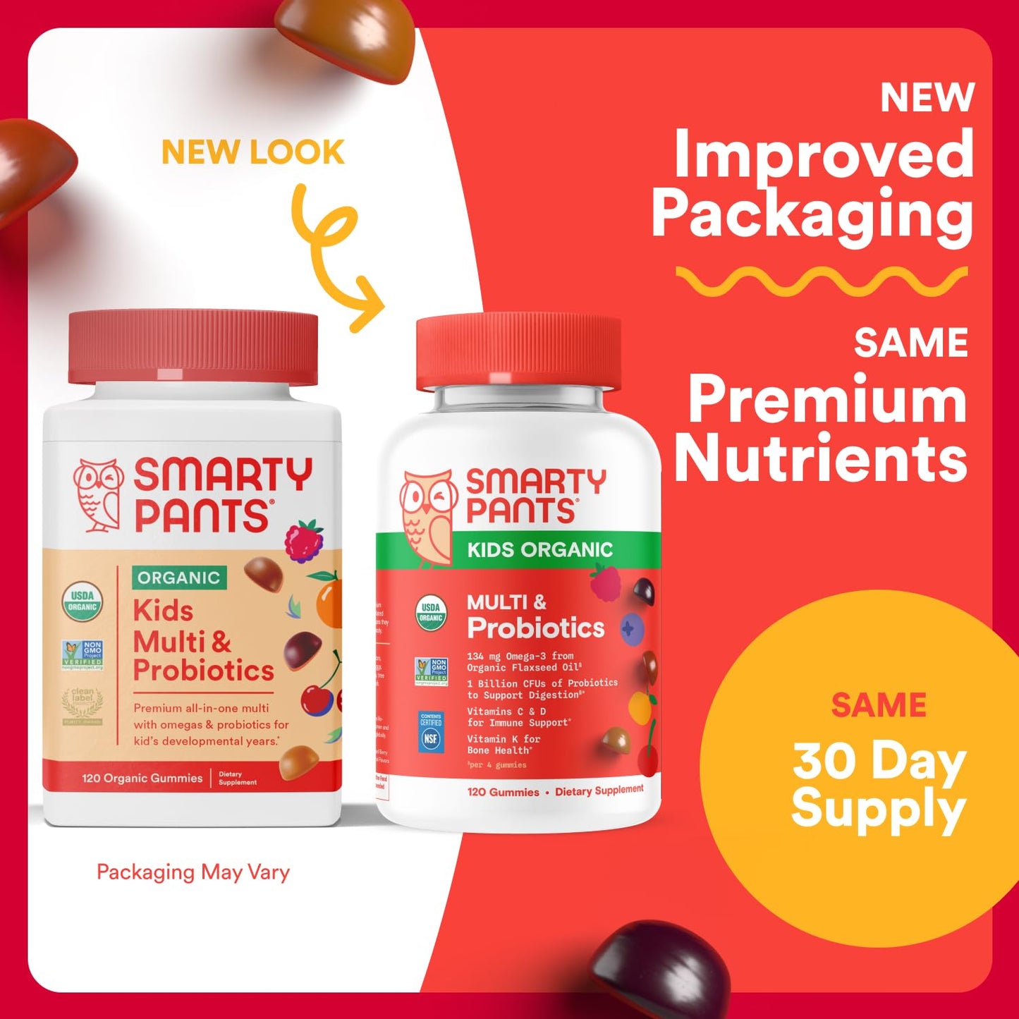SmartyPants Organic Kids Multivitamin Gummies 120 Count