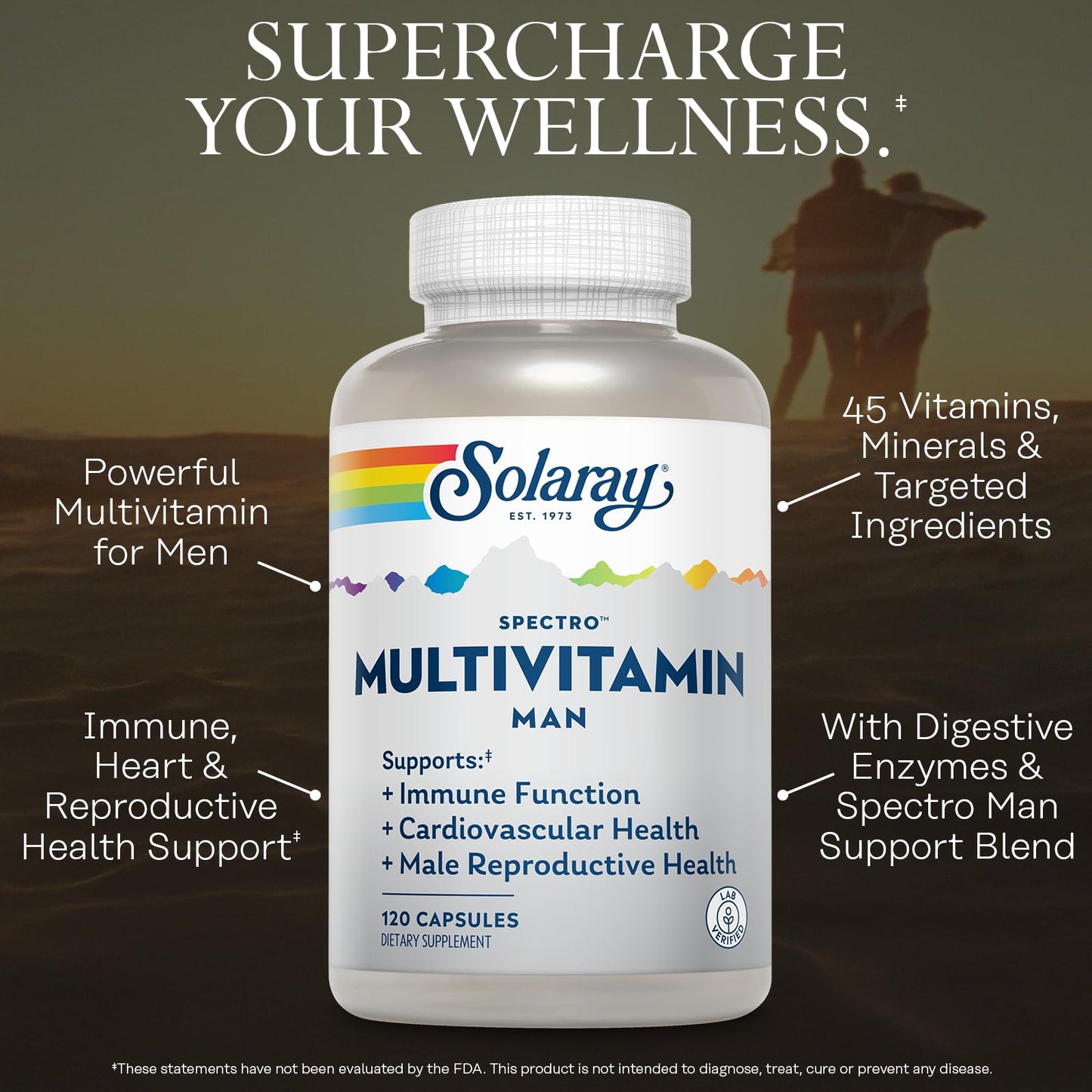 Solaray Spectro Energy Multivitamin Capsule, 120 Capsules