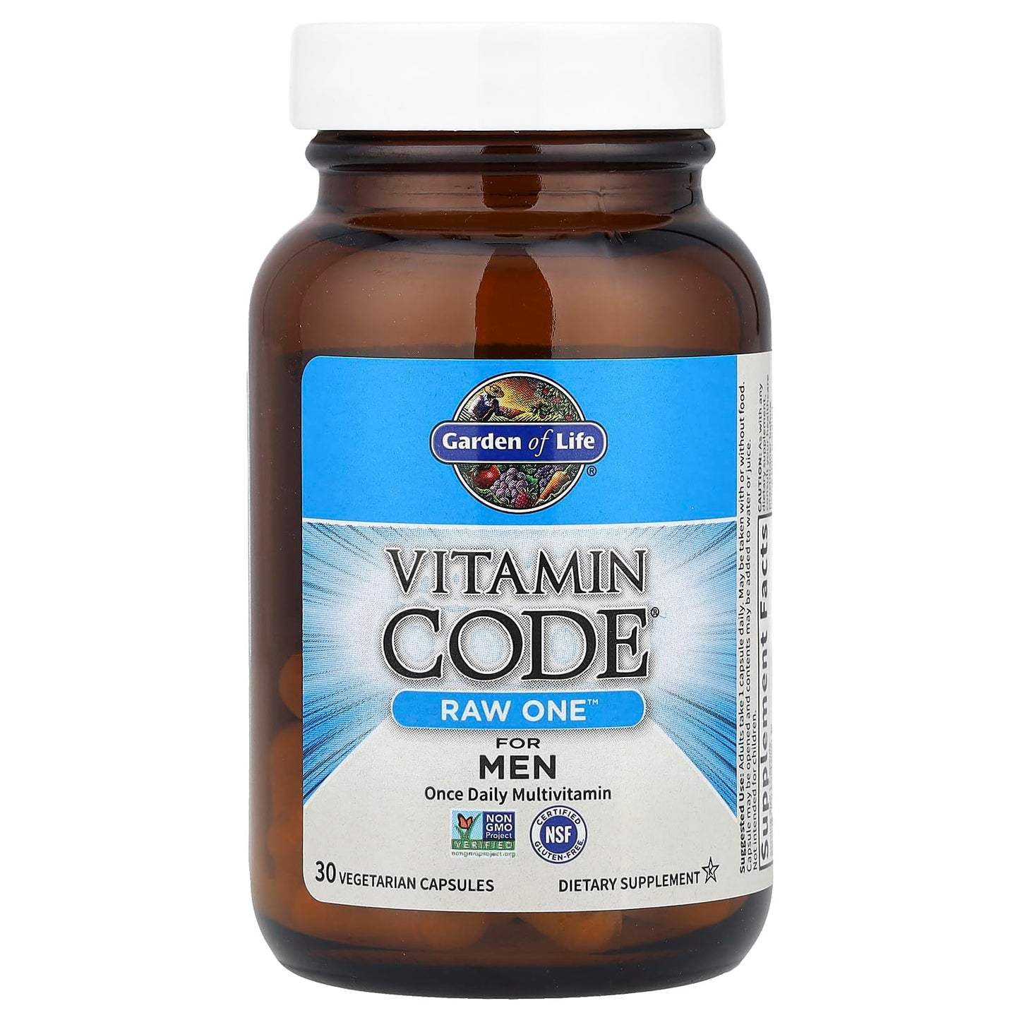 Garden of Life Vitamin Code Raw One for Men Once Daily Multivitamin Capsules, 30 Capsules