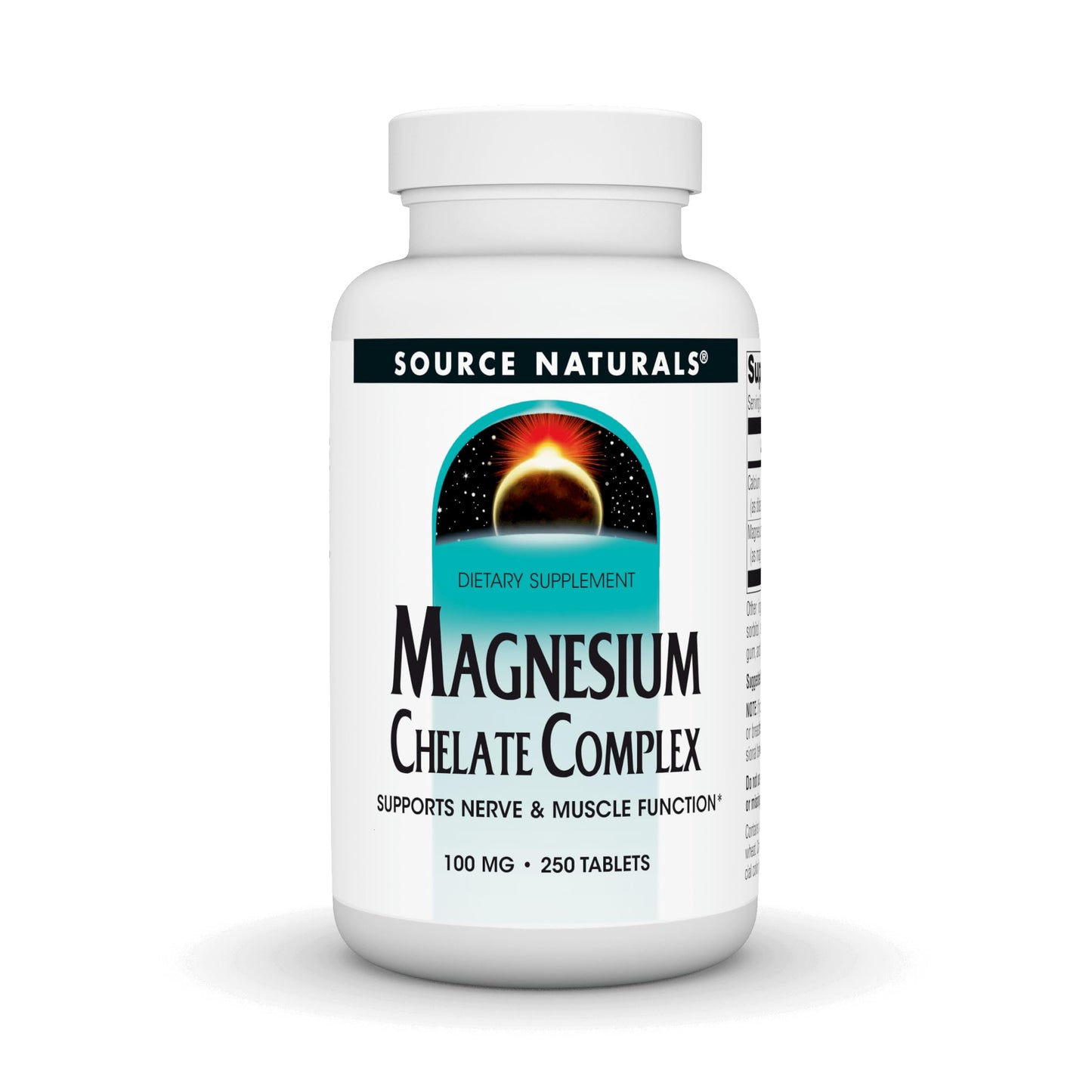 Source Naturals Magnesium Chelate Tablet, 250 Tablets