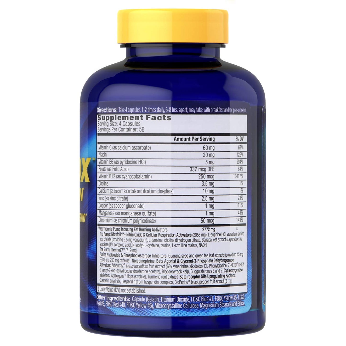 Maximum Human Performance Anadrox Pump & Burn Nitric Oxide Fat Burning Inferno Capsule, 224 Capsules