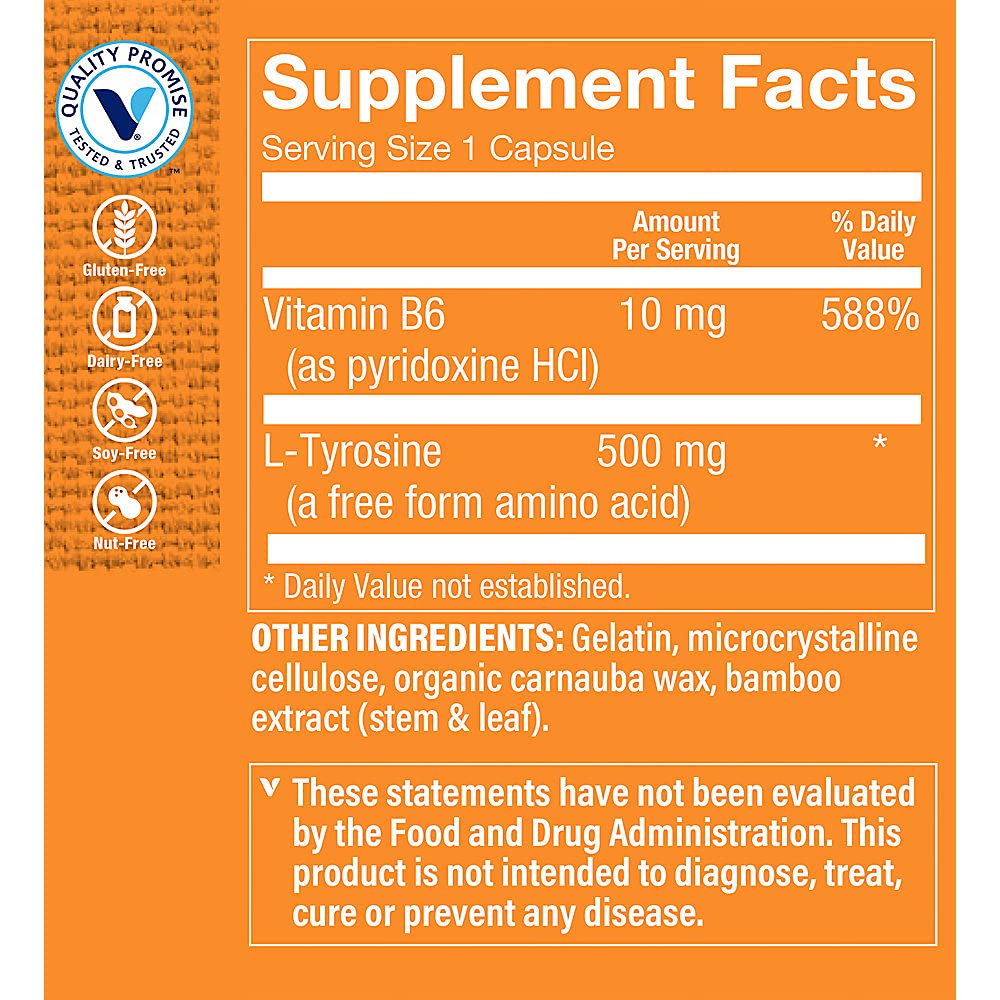 The Vitamin Shoppe L-Tyrosine 500 Capsule 100