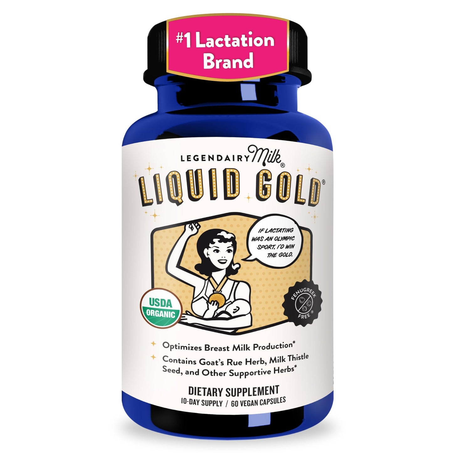 Legendairy Milk Liquid Gold Lactation Support Capsule 60 Count