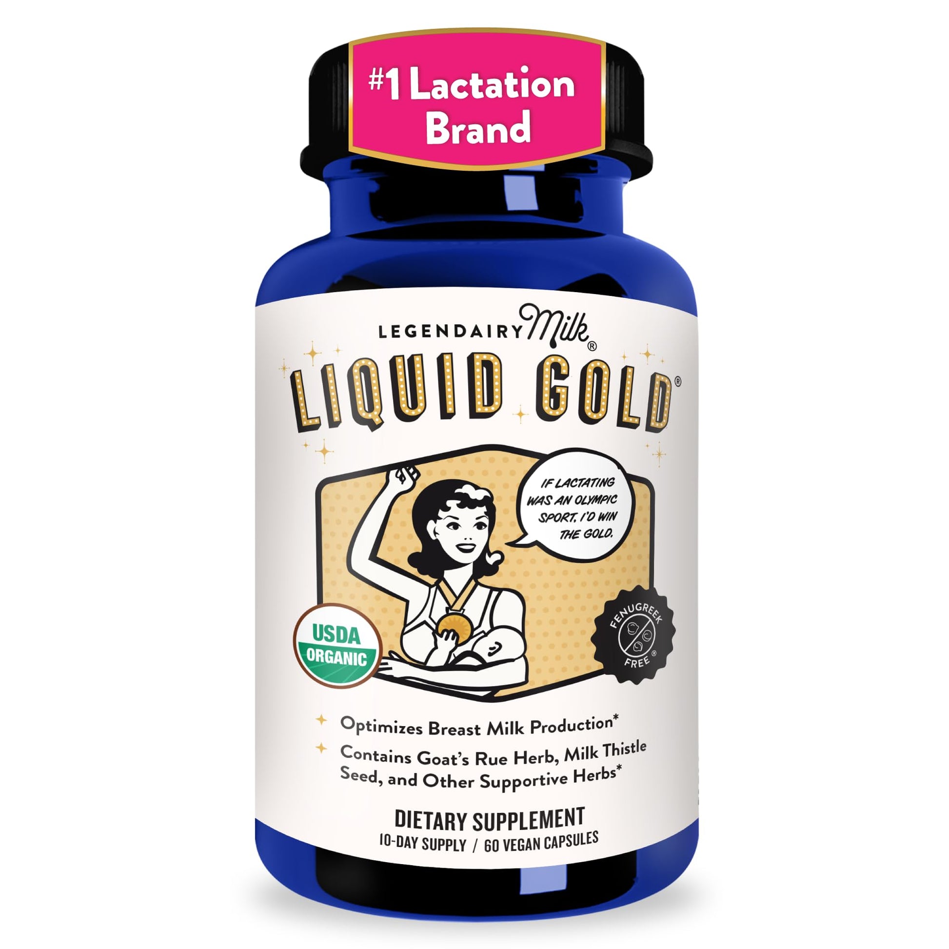 Legendairy Milk Liquid Gold Lactation Support Capsule 60 Count