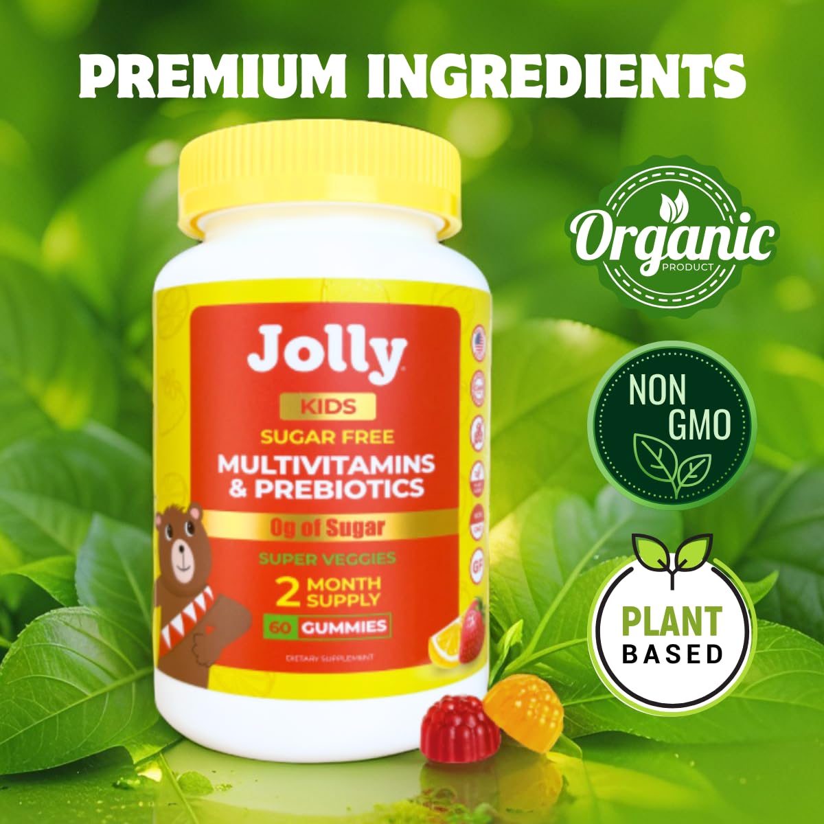 Jolly Kids Multivitamin Gummies 60 Count