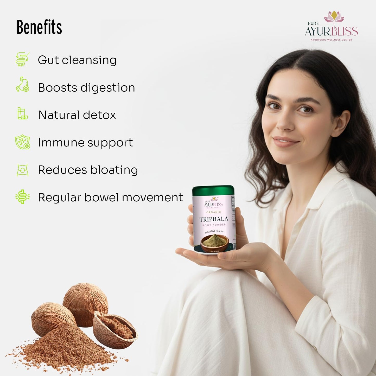 PureAyurbliss Triphala Powder 8 oz