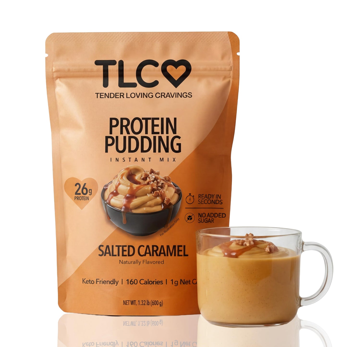TLC Protein Pudding Instant Mix Salted Caramel Powder, 21.12