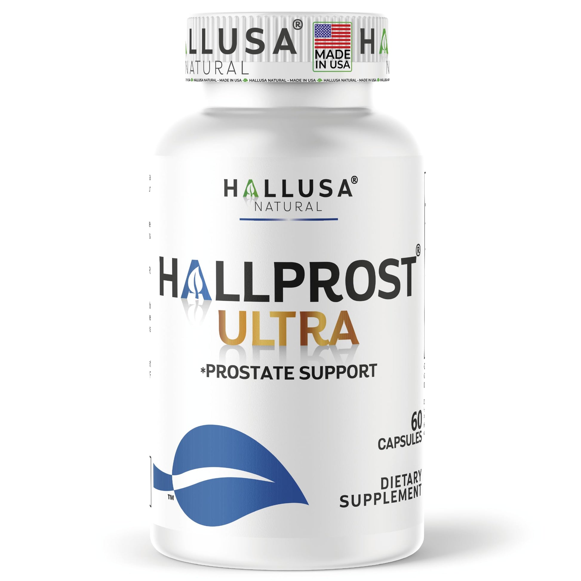 Hallusa Natural Hallprost Ultra Prostate Support 7-in-1 Saw Palmetto Formula 1166mg Lycopene Pygeum Pumpkin Seed Zinc Vitamin E Magnesium Urinary & Bladder Support DHT Blocker, 60 Capsules
