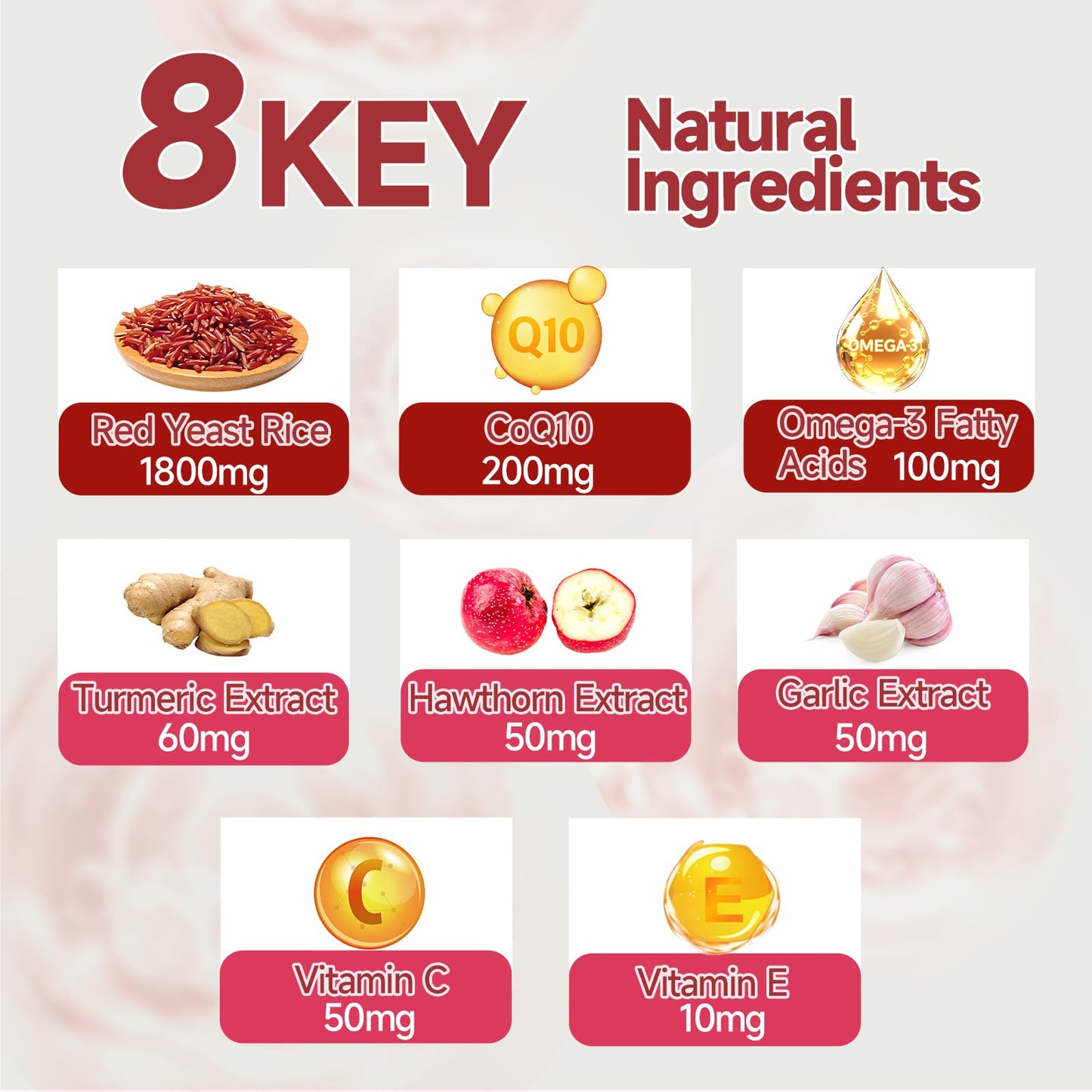 Trawecual Red Yeast Rice 1800mg with 200mg CoQ10 Gummies, 60 Count