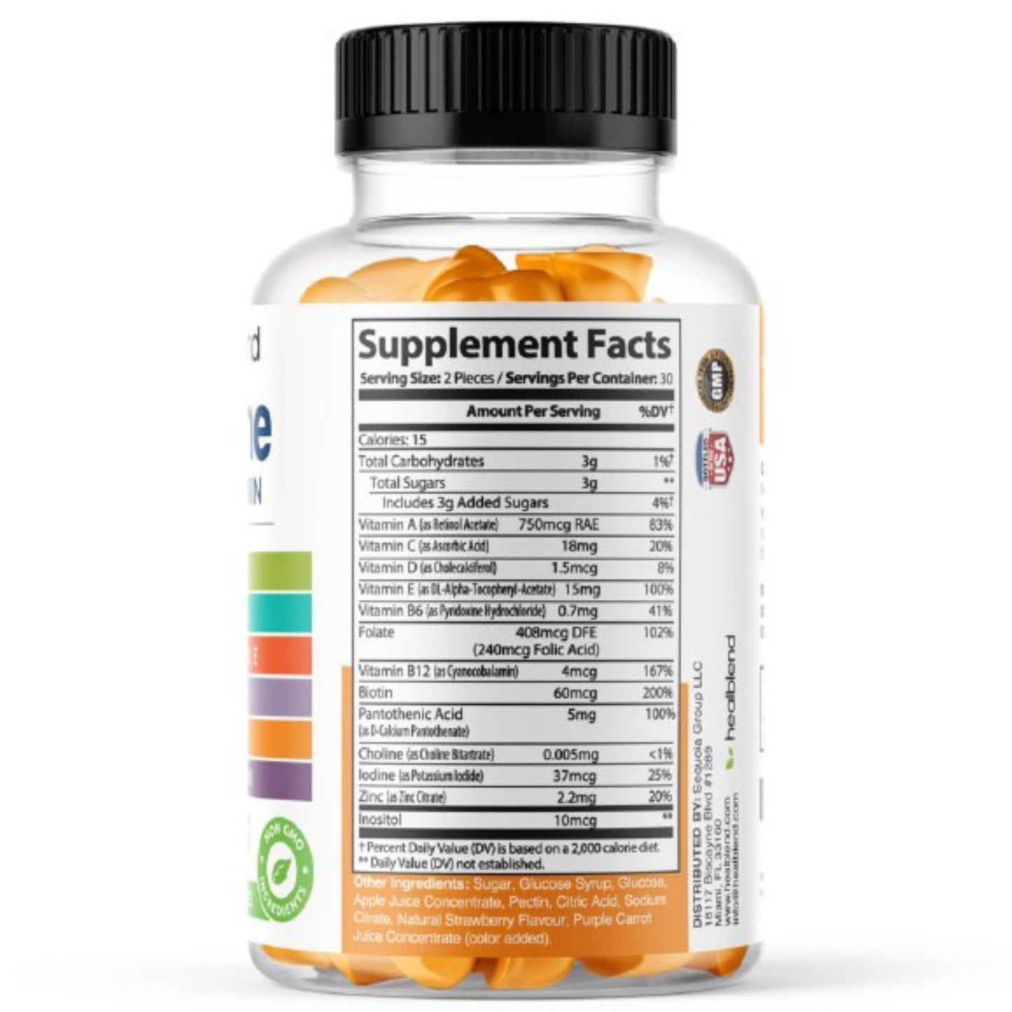 healblend Power-Packed Multivitamin Bear Gummies for Adults, 60 Gummies
