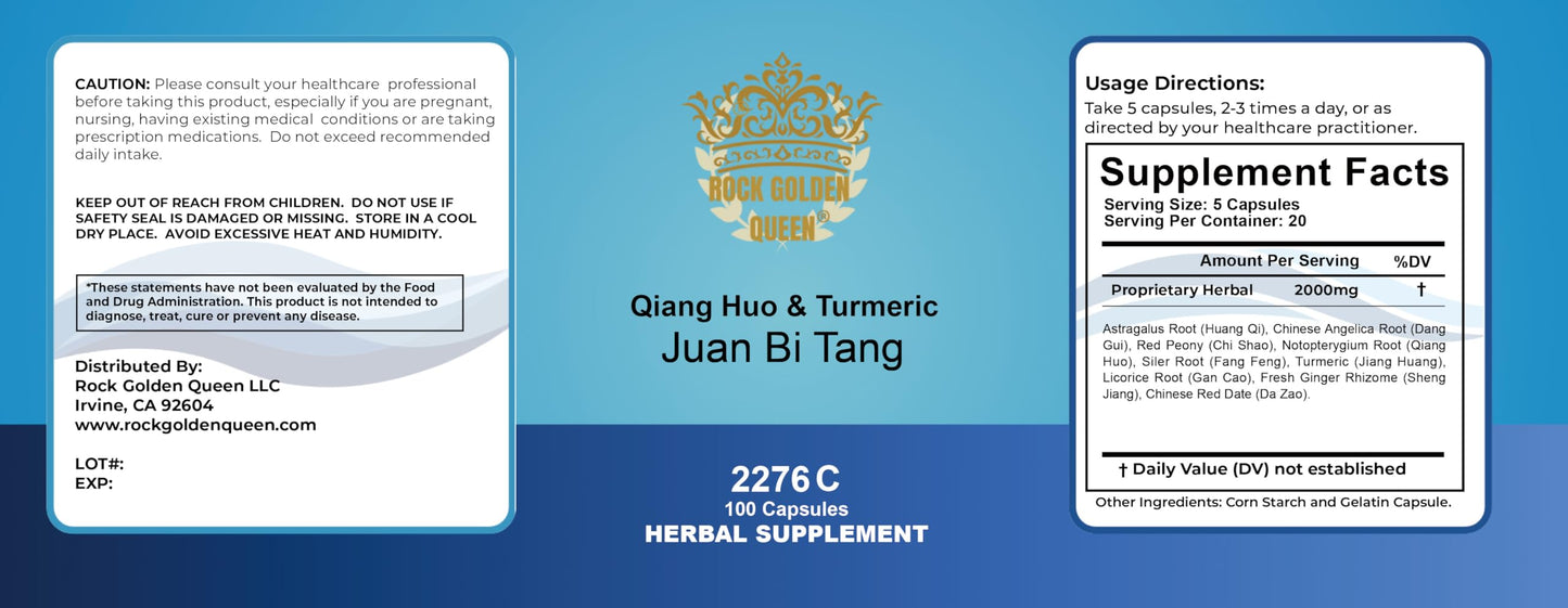 Rock Golden Queen Juan Bi Tang/Qiang Huo & Turmeric Decoction Capsule 100