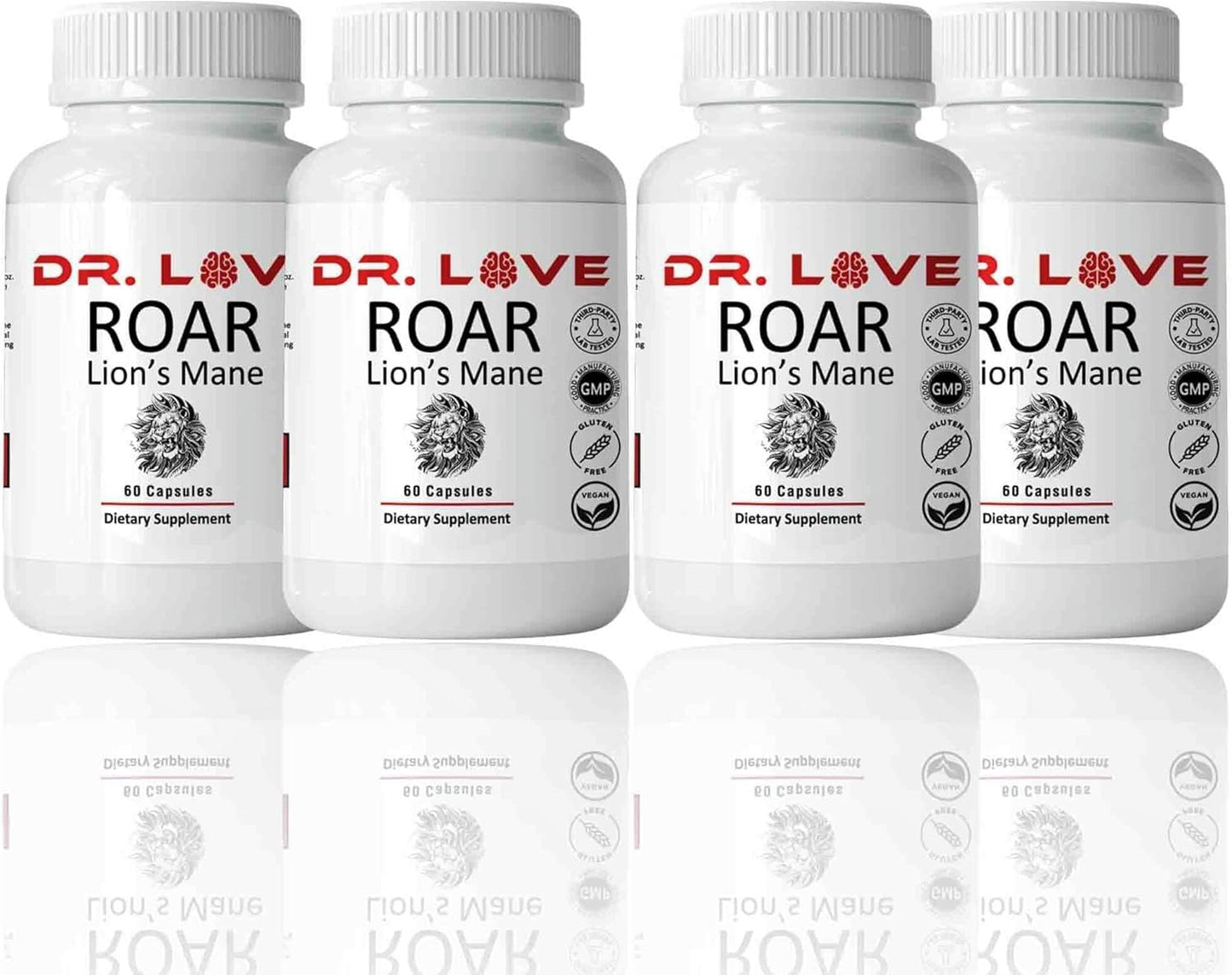 POSURI DR Loves Roar Lions Mane Supplement 60 Capsules