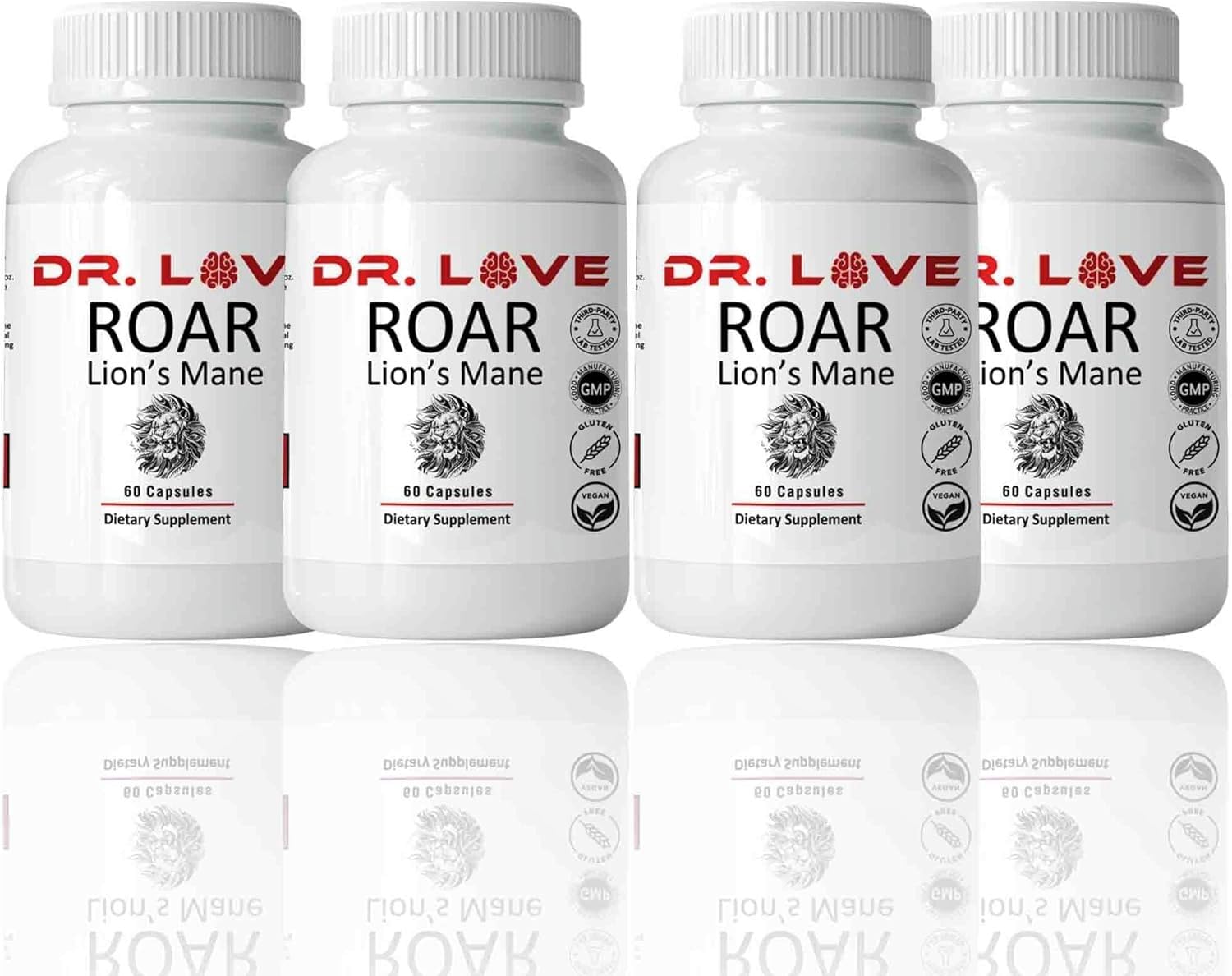 POSURI DR Loves Roar Lions Mane Supplement 60 Capsules
