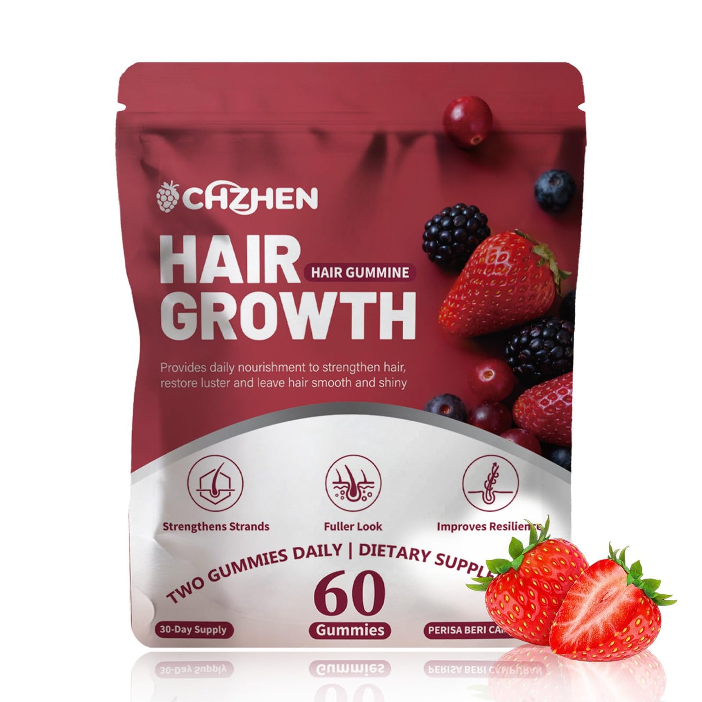 MAYLOR Hair Growth Gummies with Biotin and Collagen, 60 Gummies