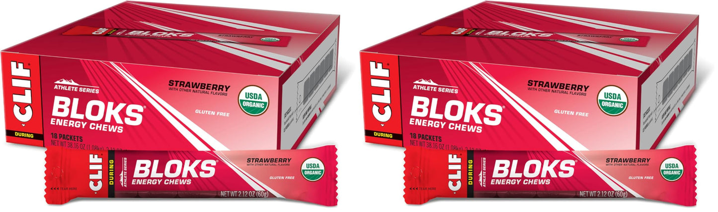 CLIF Bar BLOKS Strawberry Energy Chews, 36 Chews
