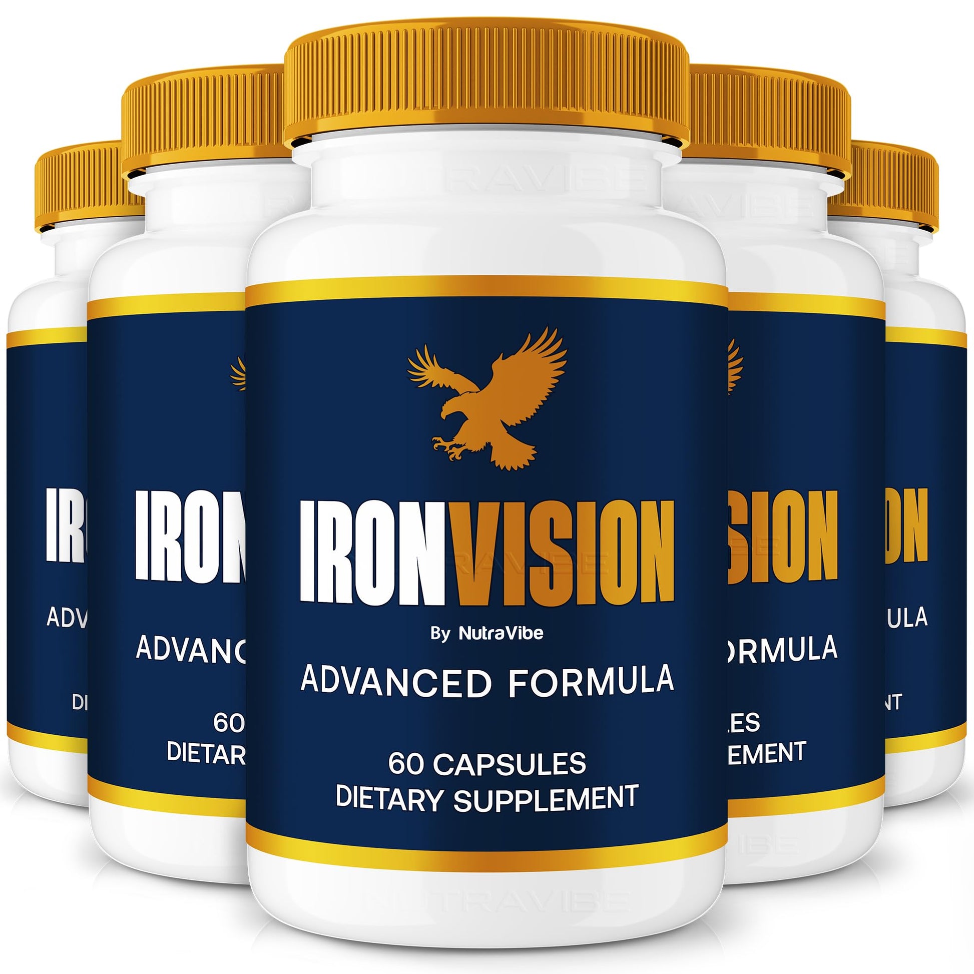 NutraVibe Iron Vision Premium Eye Health Supplement 300 Capsules