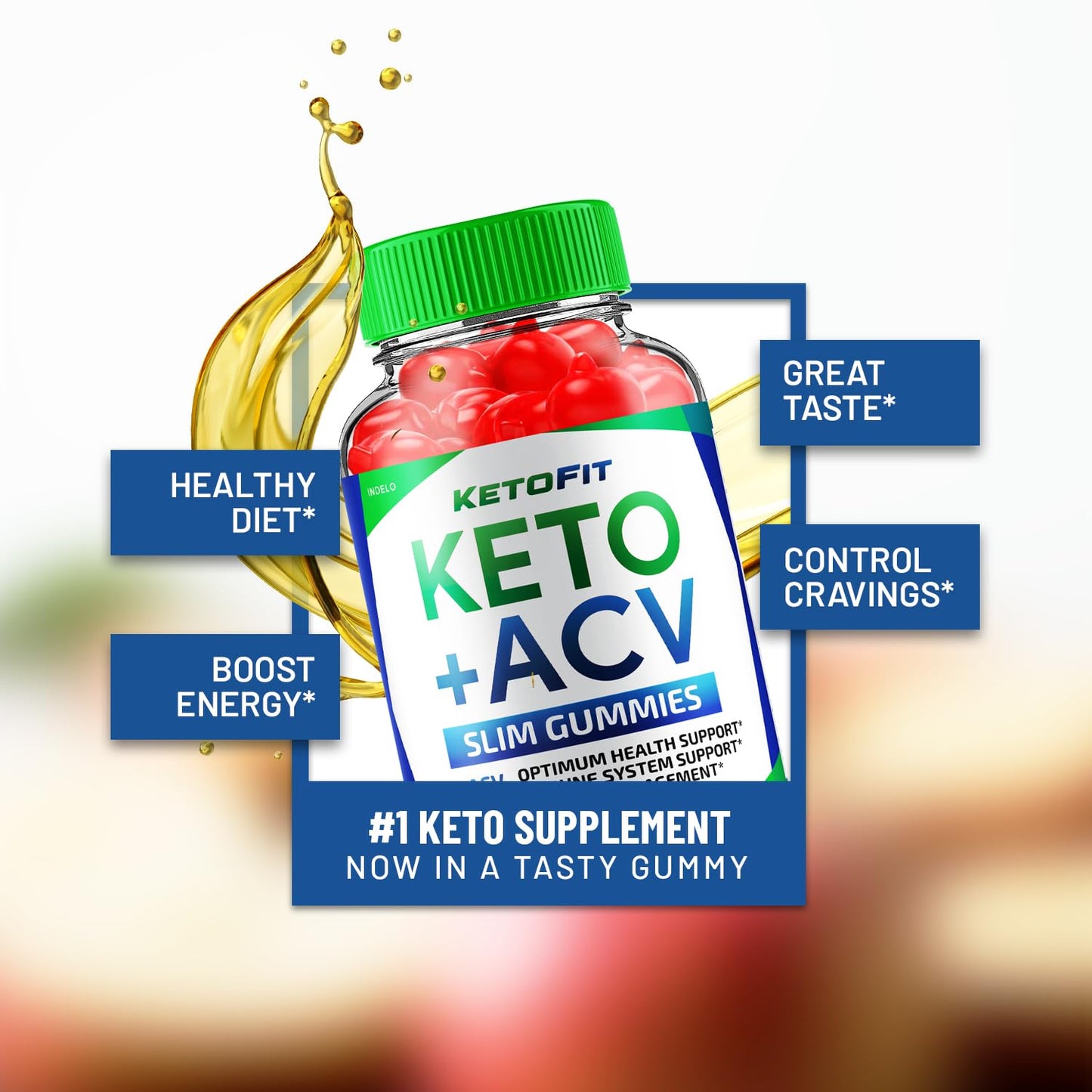 Indelo Ketofit ACV Gummies Advanced 1000mg, 120 Gummies