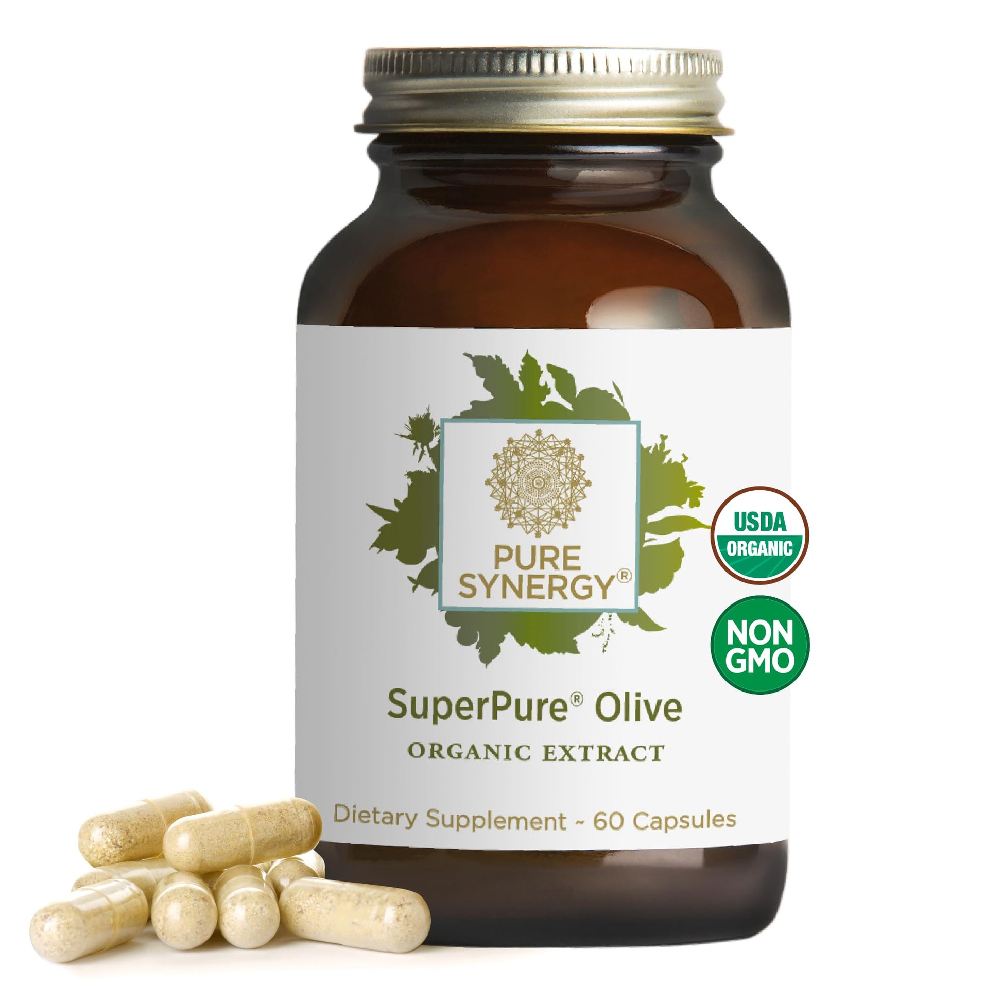 PURE SYNERGY SuperPure Olive Extract 60 Capsules