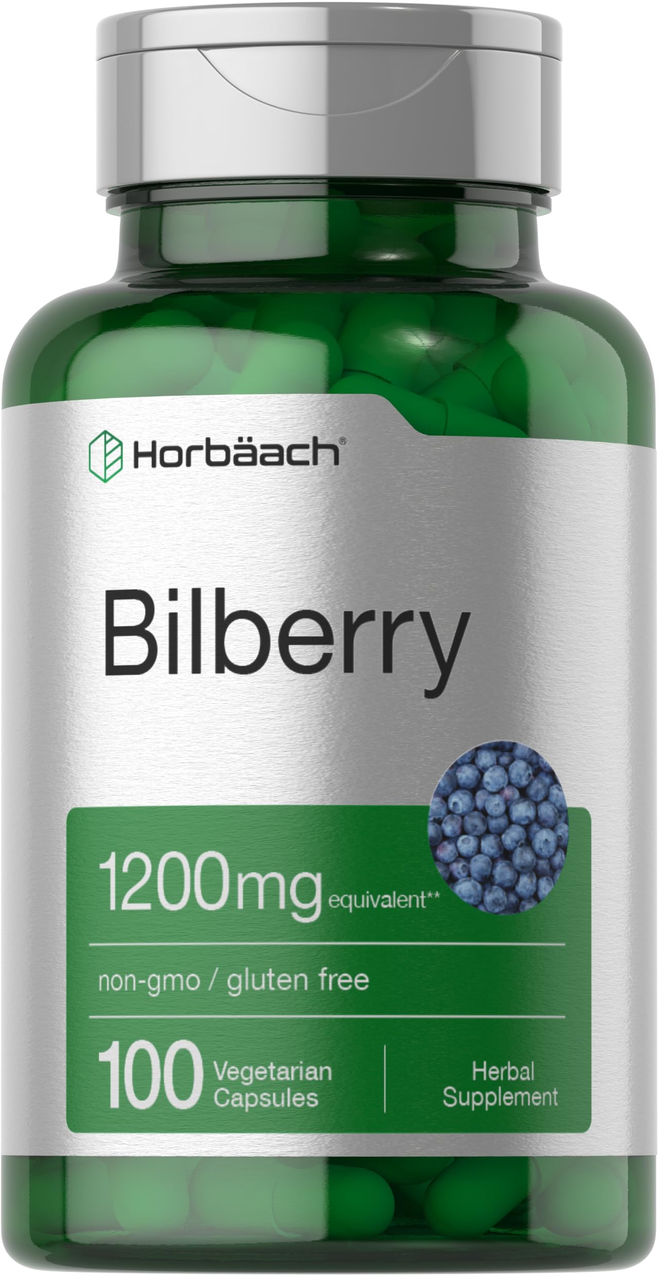 Horbäach Bilberry Fruit Extract Capsule, 100 Capsules