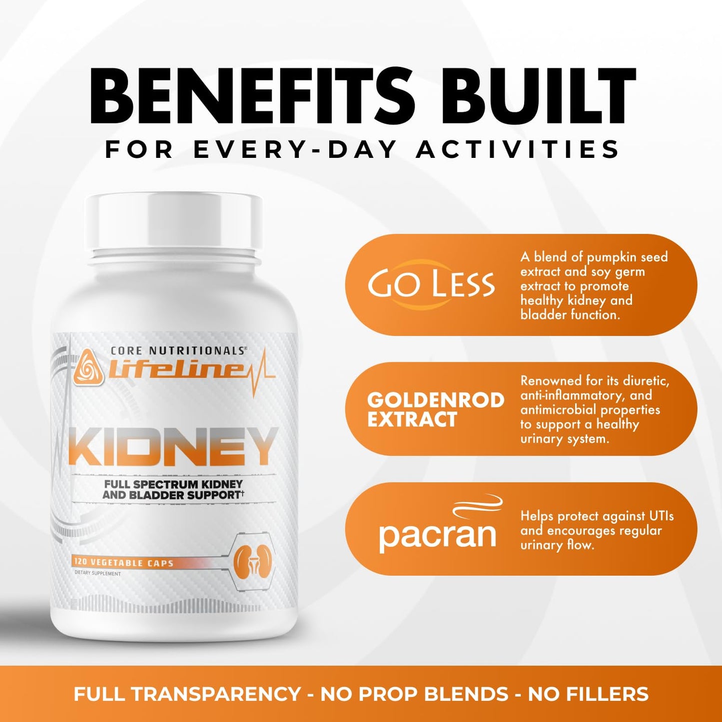 Core Nutritionals Lifeline Kidney Supplement Capsules 120 Count