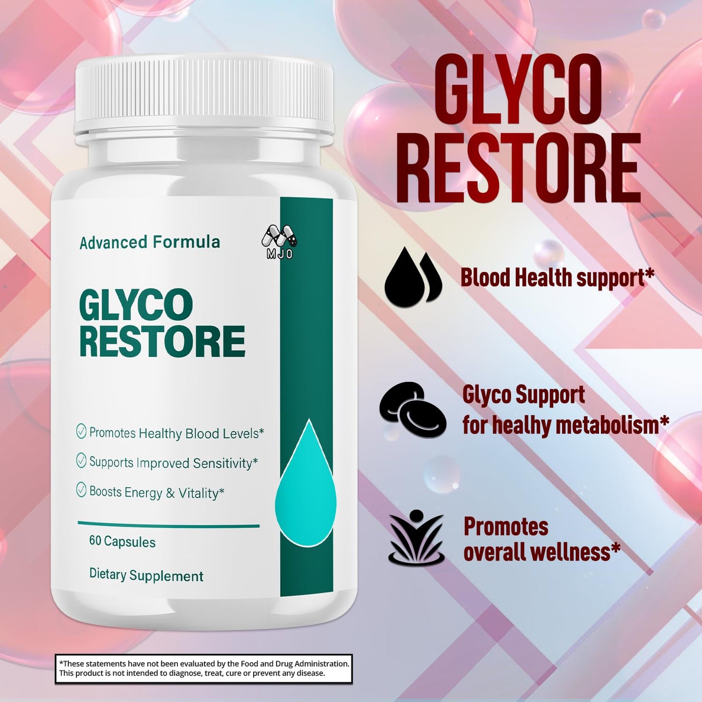MJO Glyco Restore Capsules, 300 Capsules